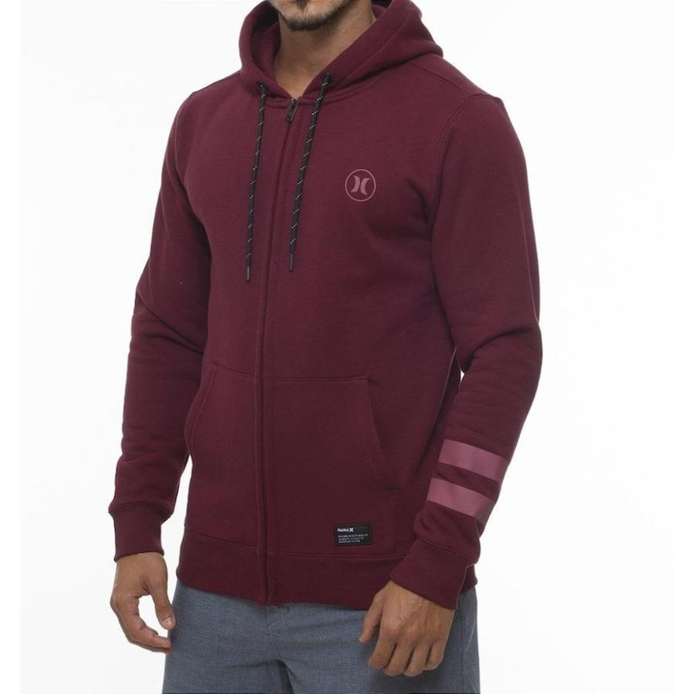 Blusão de Moletom com Capuz Hurley Circle Icon Bp - Masculina - Foto 1