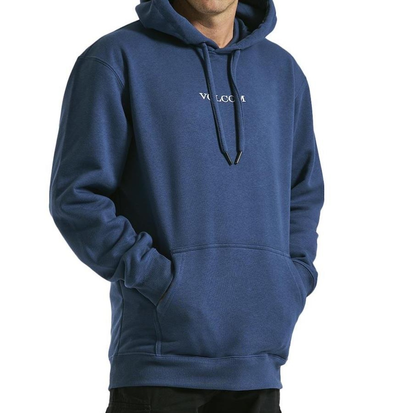 Blusão de Moletom com Capuz Volcom Canguru Signature - Masculino - Foto 1