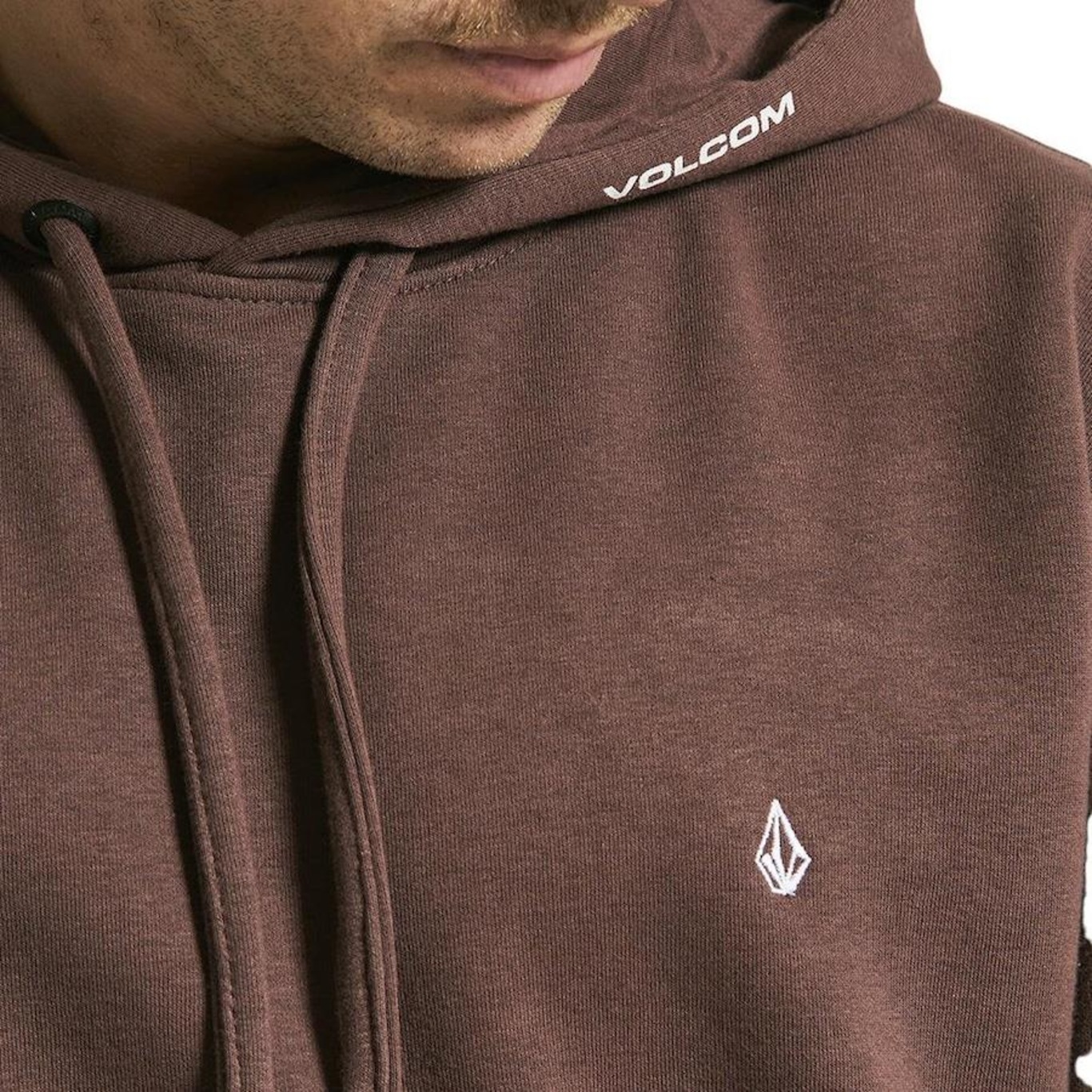 Blusão de Moletom com Capuz Volcom Canguru Single Stone - Masculino - Foto 3