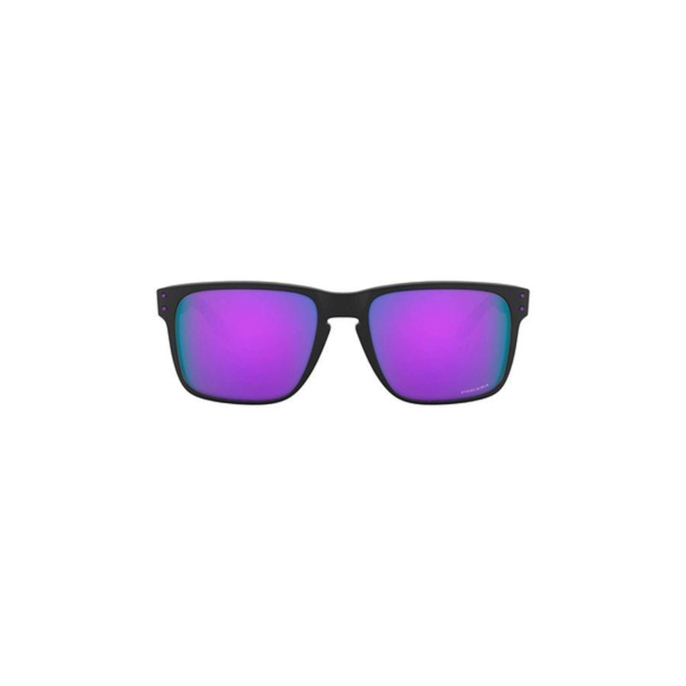 Óculos de Sol Unissex Oakley Holbrook Matte Black Violet Iridium - Foto 3