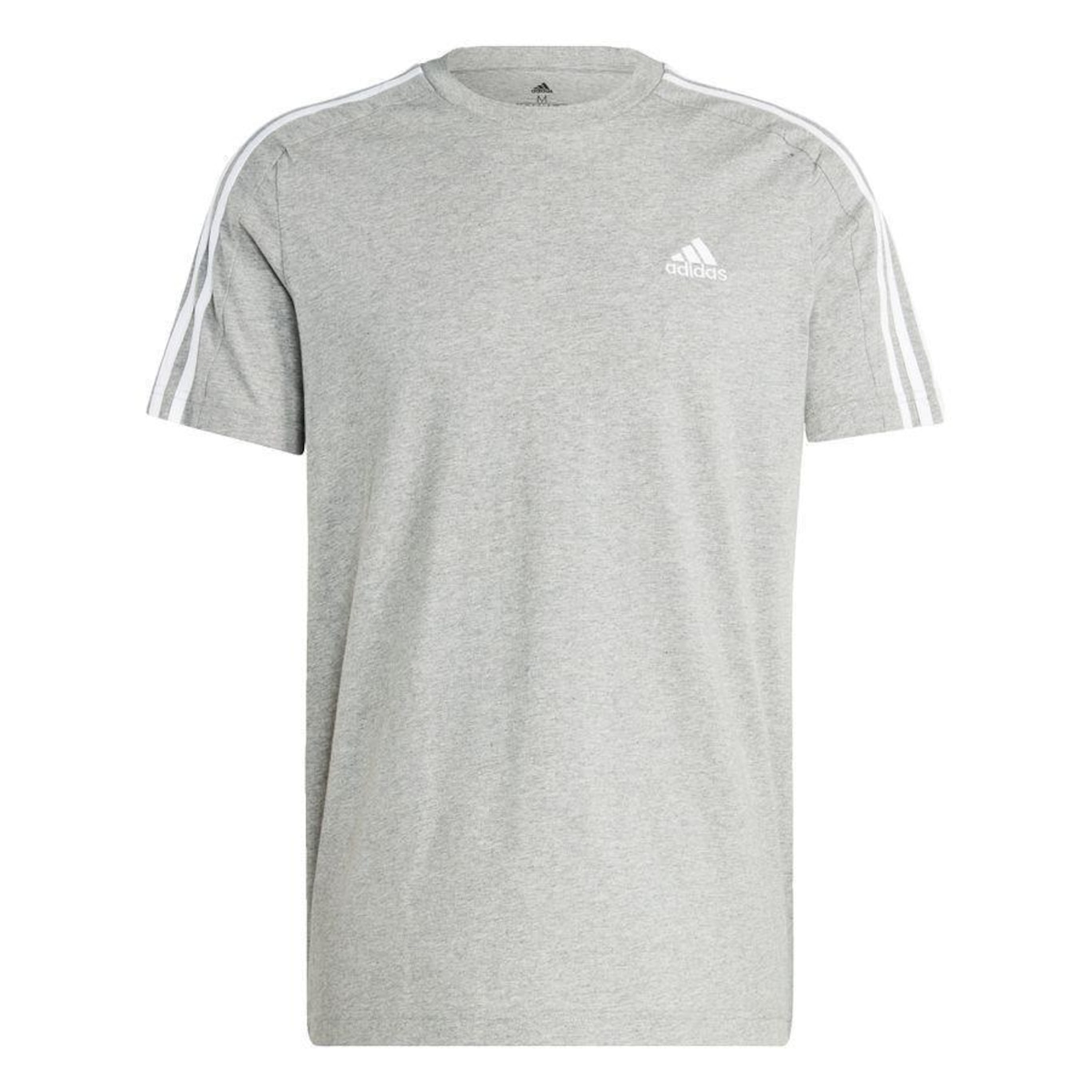 Camiseta adidas Essentials Single Jersey 3-Stripes - Masculina - Foto 1