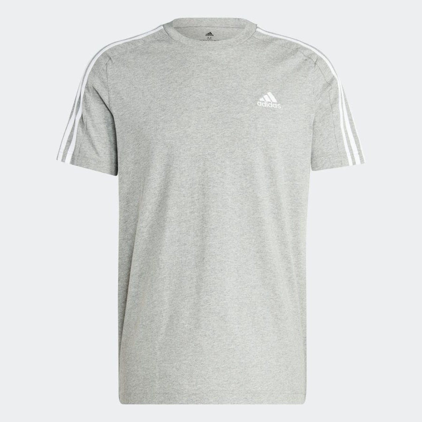 Camiseta adidas Essentials Single Jersey 3-Stripes - Masculina - Foto 3