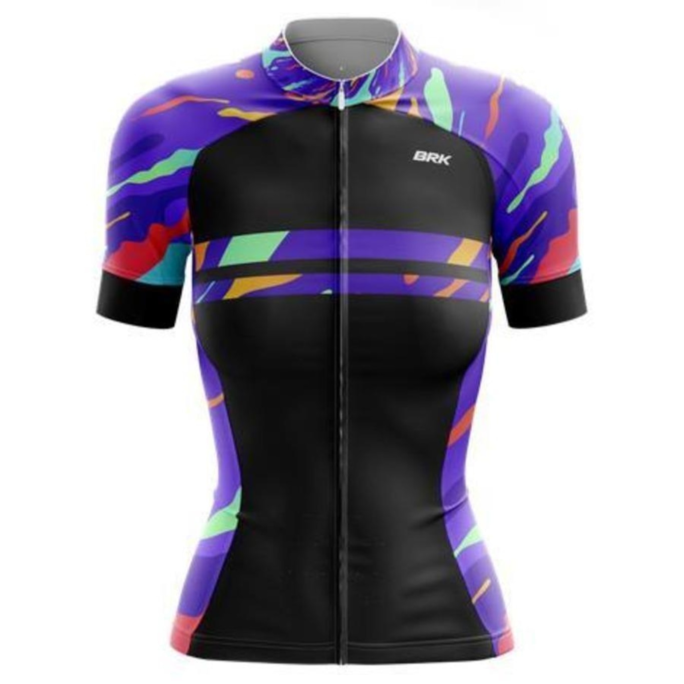 Camisa de Ciclismo BRK Babylook Abstract Fpu50+ - Feminina - Foto 1