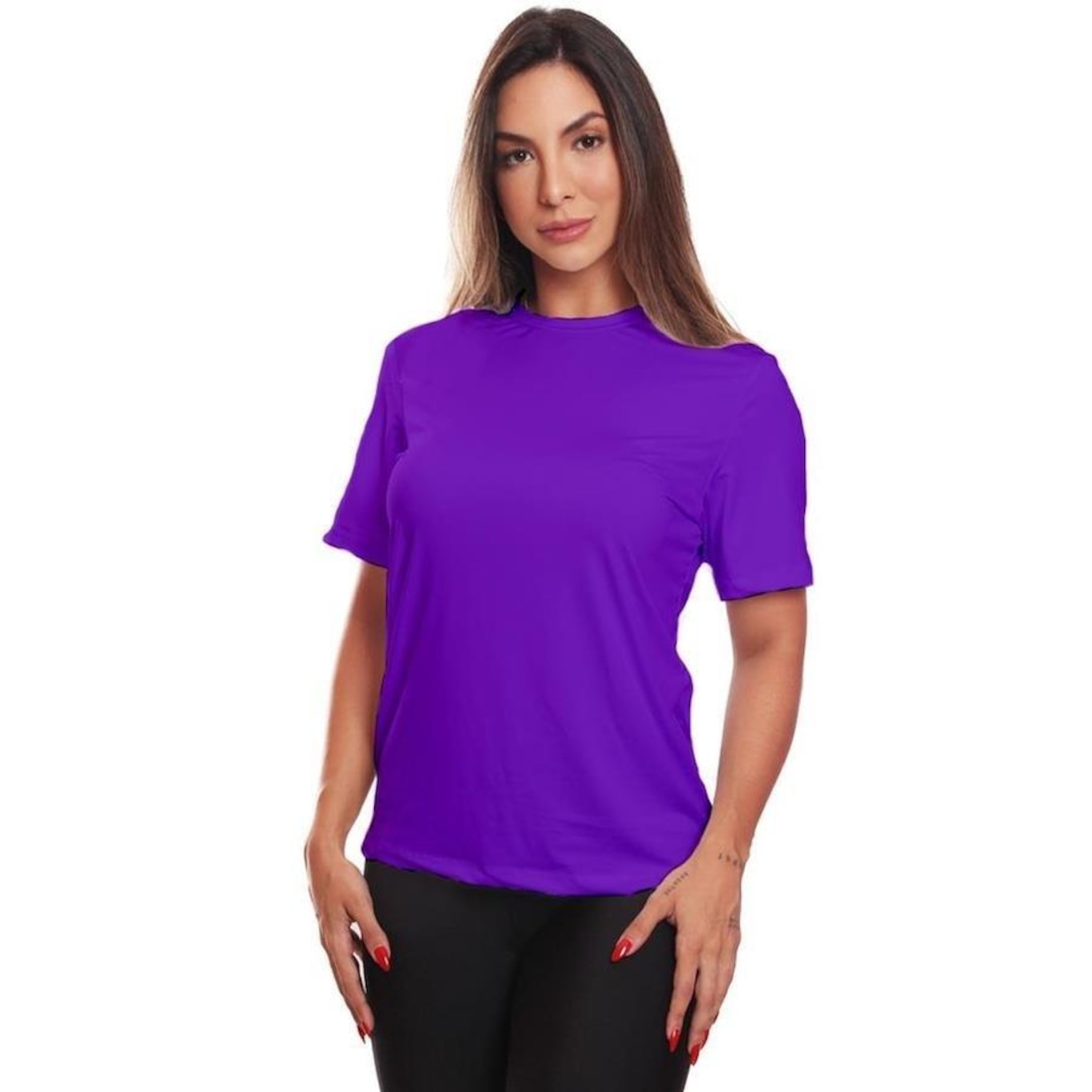 Kit de Camisas Térmica Adriben Dry Fit com Proteção Solar Uv - 8 Unidades - Feminina - Foto 4