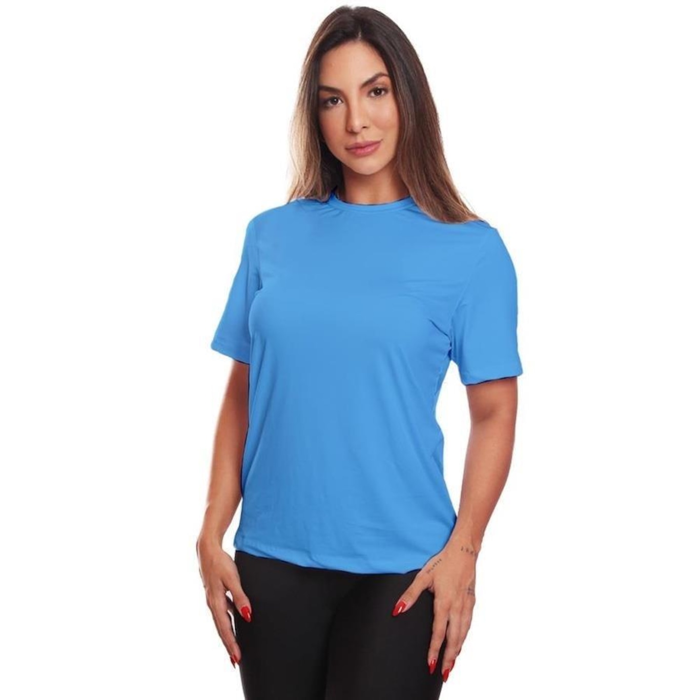 Kit de Camisas Térmica Adriben Dry Fit com Proteção Solar Uv - 8 Unidades - Feminina - Foto 6