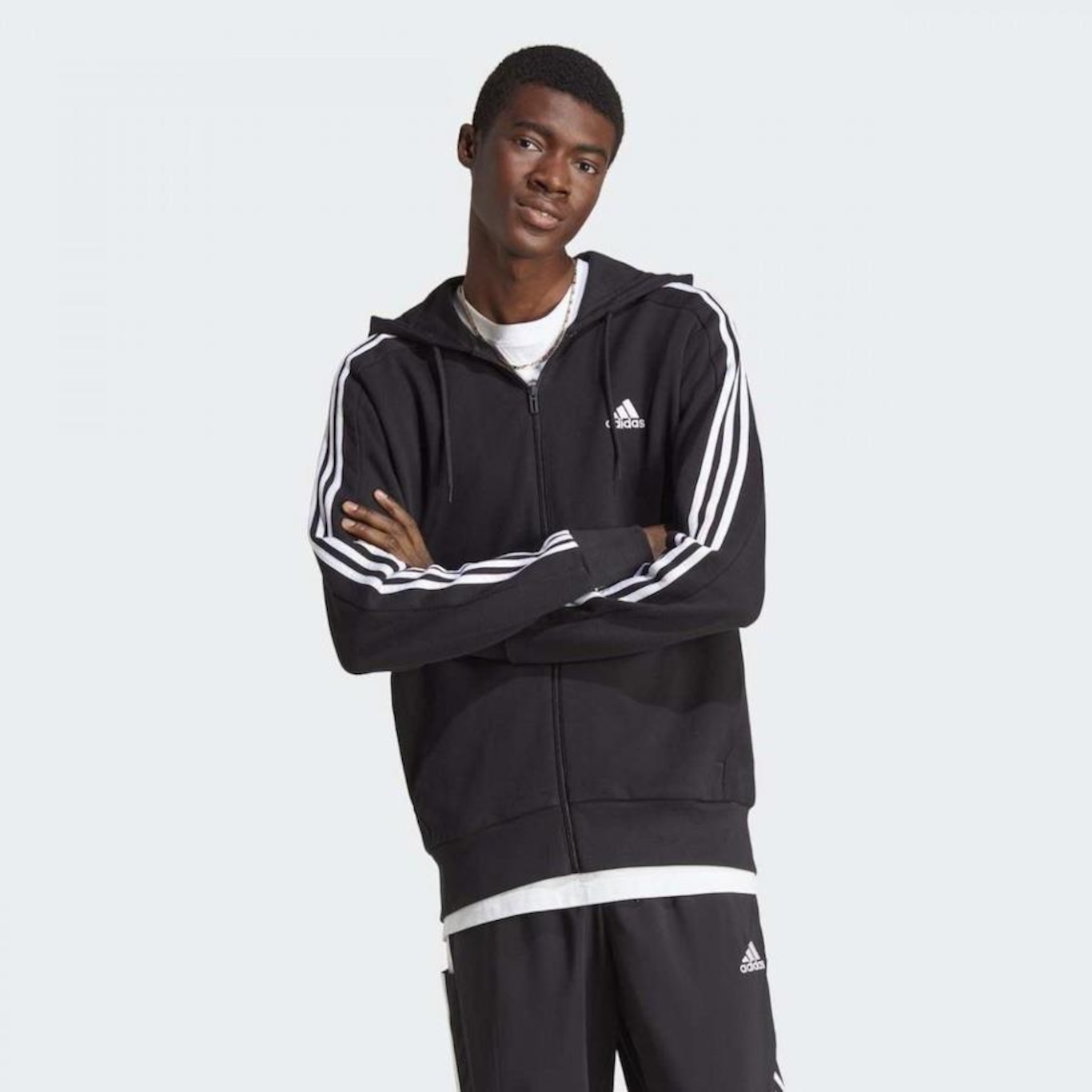 Jaqueta adidas 3 Listras - Masculina - Foto 1