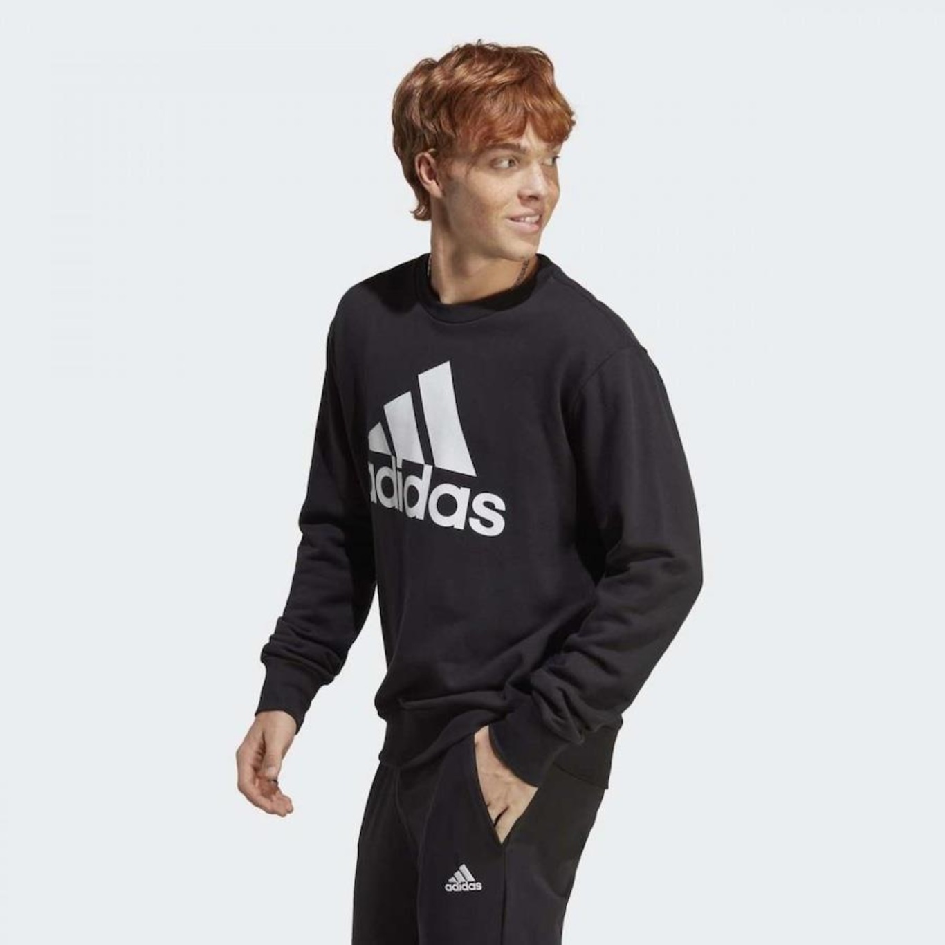 Blusão de Moletom adidas Big Logo - Masculino - Foto 3