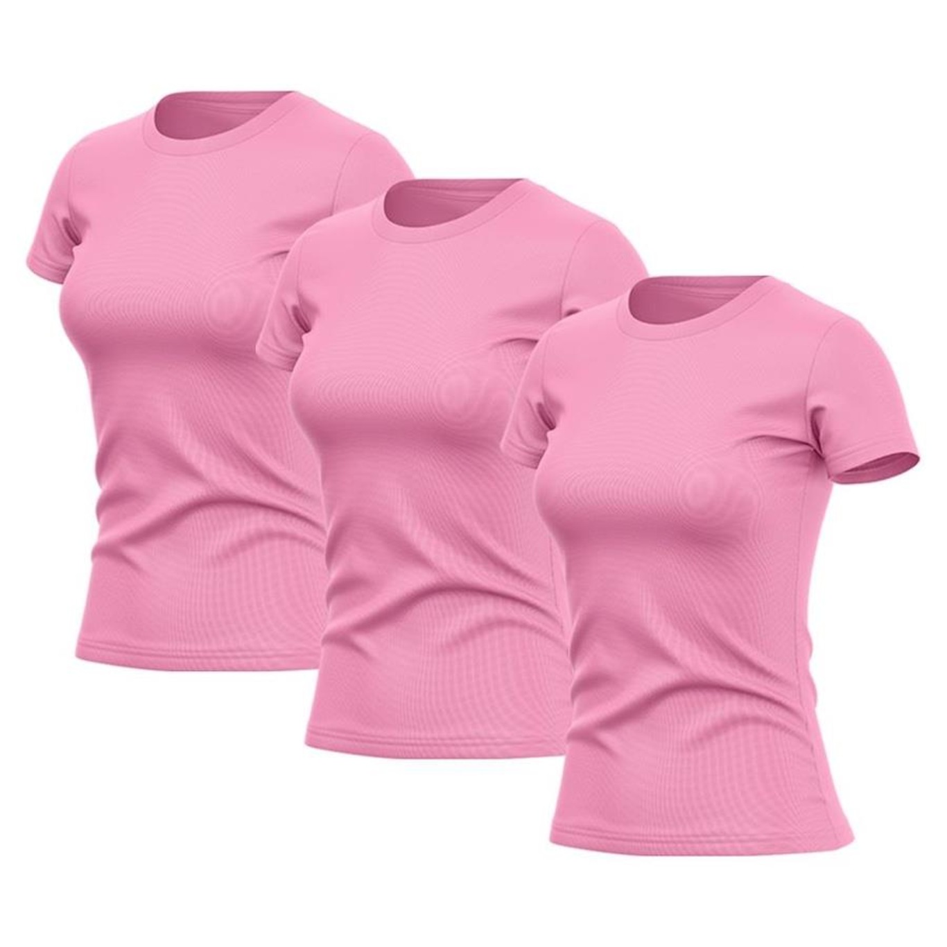 Kit de Camisas Térmica Adriben Dry Fit com Proteção Solar Academia - 3 Unidades - Feminina - Foto 1