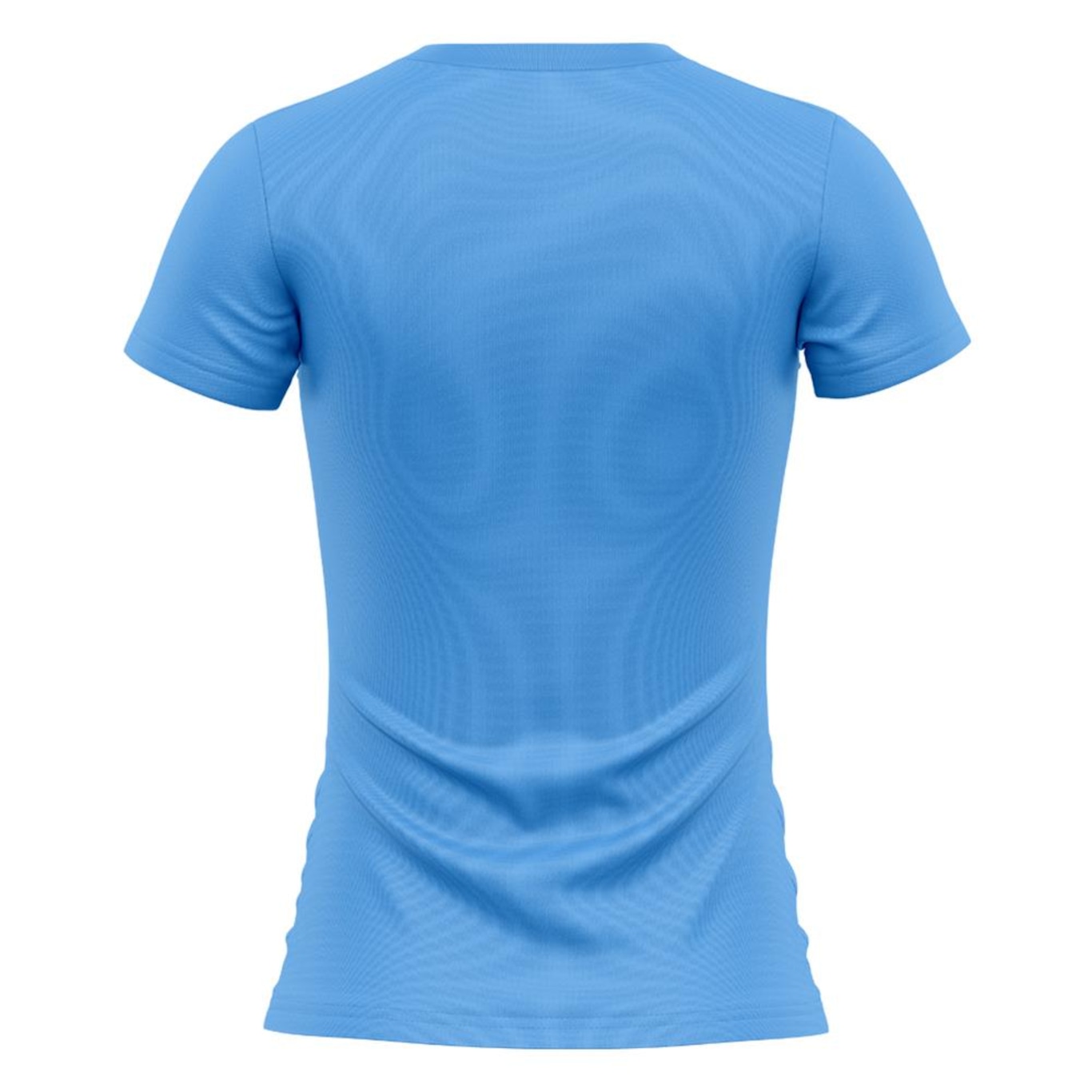 Blusa Academia Feminina Camiseta Caminhada Camisa Academia Fitness Protecao  UV Treino - Azul+Branco