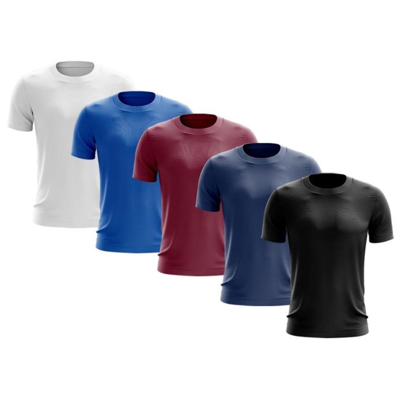 Kit de Camisas Térmica Adriben Dry Fit com Proteção Solar - 5 Unidades - Masculina - Foto 1