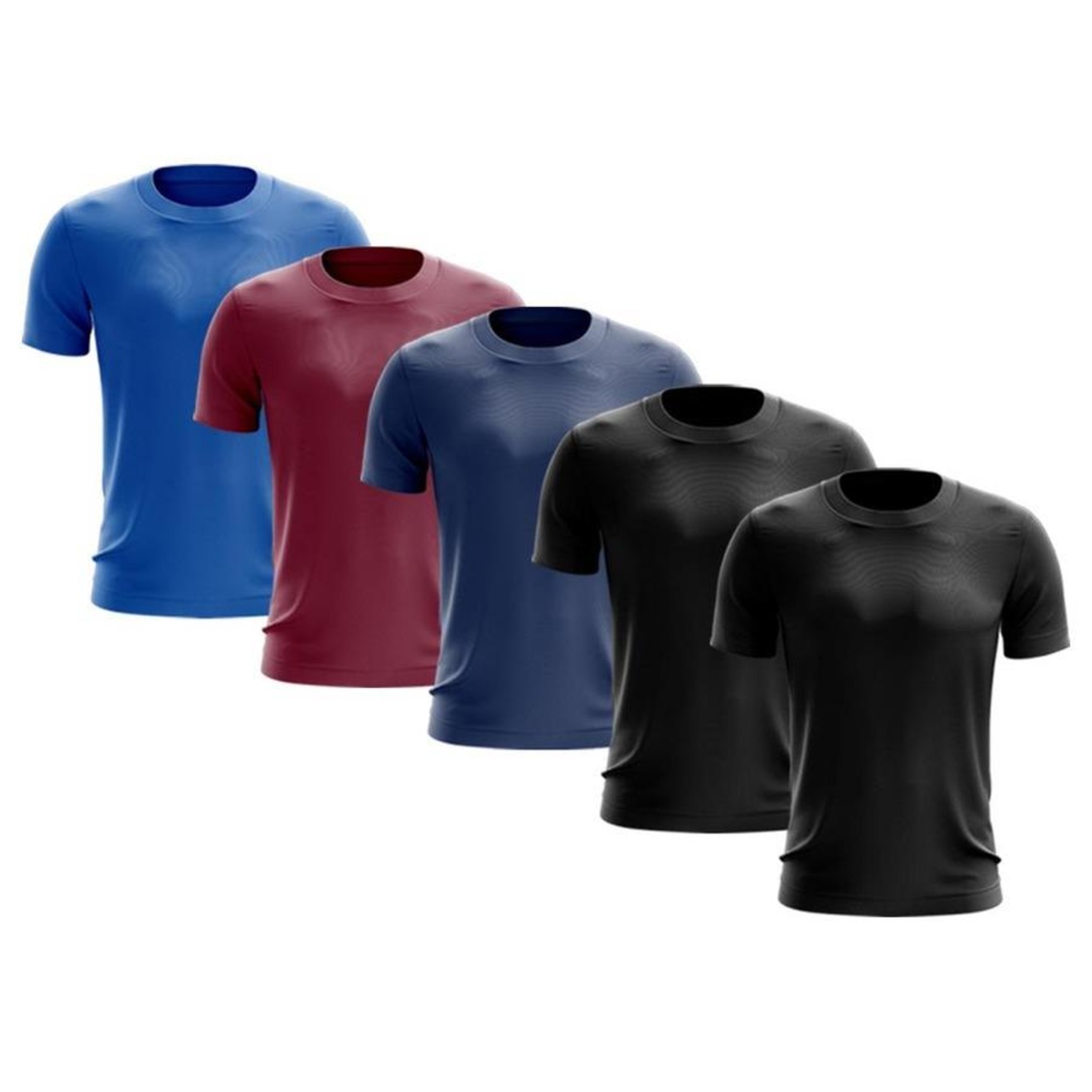 Kit de Camisas Térmica Adriben Dry Fit com Proteção Solar - 5 Unidades - Masculina - Foto 1