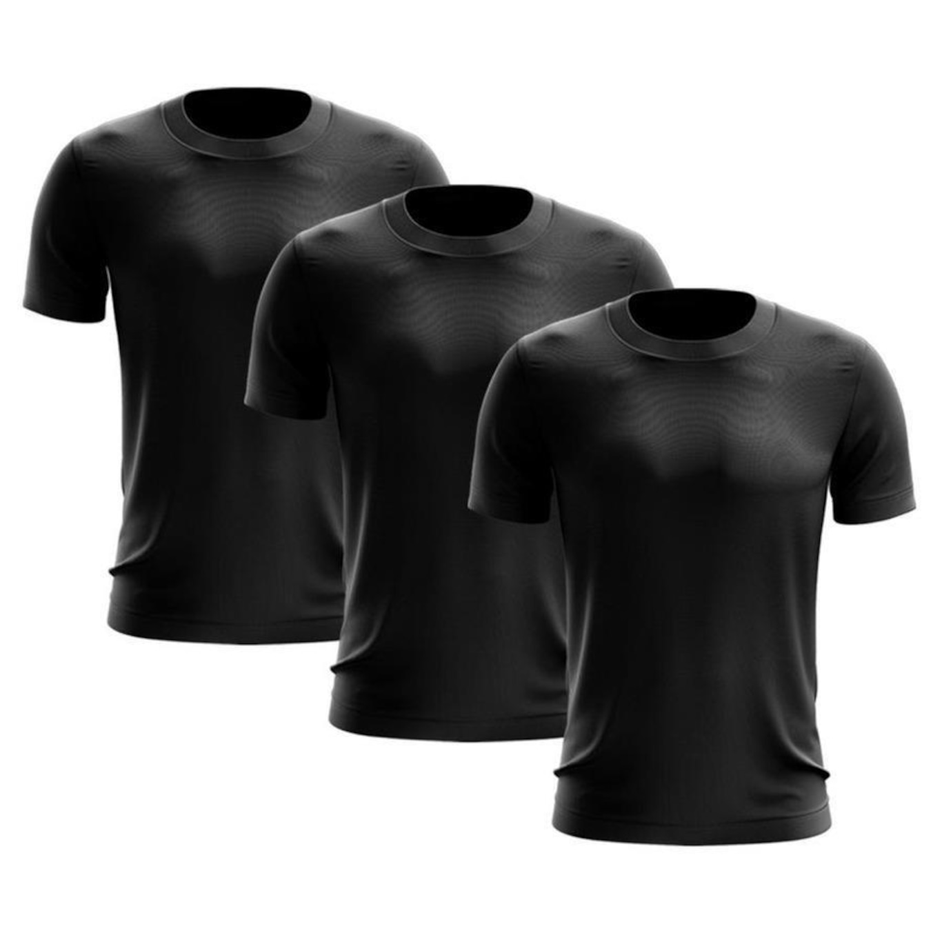 Kit de Camisas Térmica Adriben Dry Fit com Proteção Solar - 3 Unidades - Masculina - Foto 3