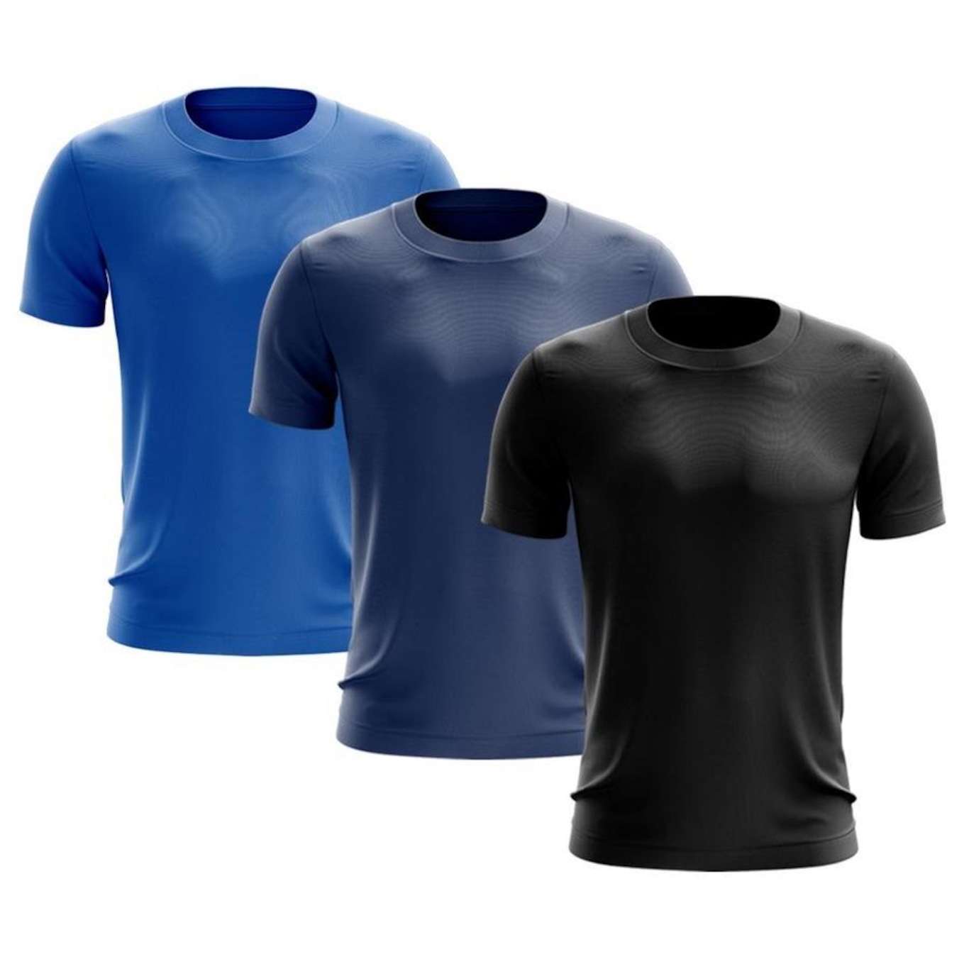 Kit de Camisas Térmica Adriben Dry Fit com Proteção Solar - 3 Unidades - Masculina - Foto 1