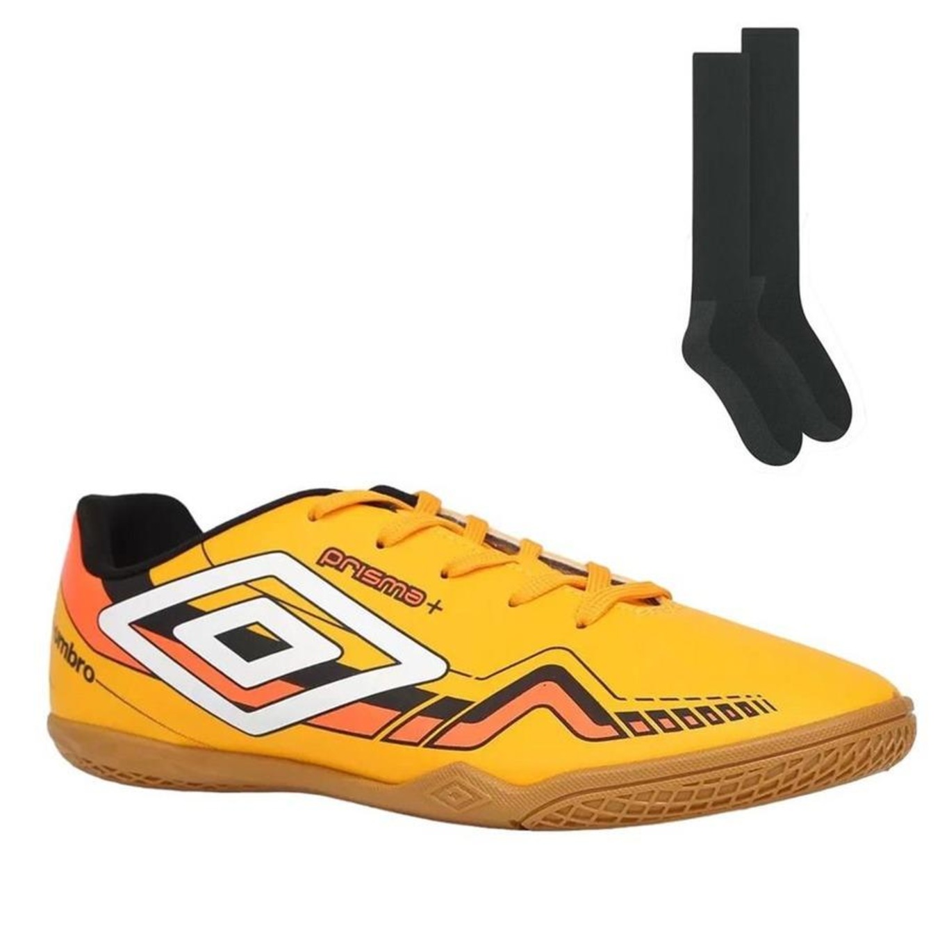 Kit Chuteira Futsal Umbro Prisma + Meião - Adulto - Foto 1