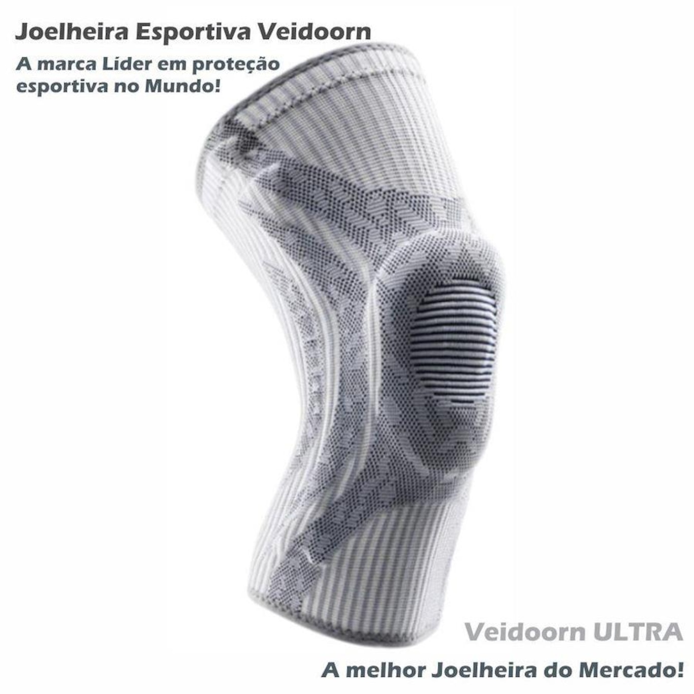 Joelheira Veidoorn Ultra Tricô Pad Silicone - Adulto - Foto 4