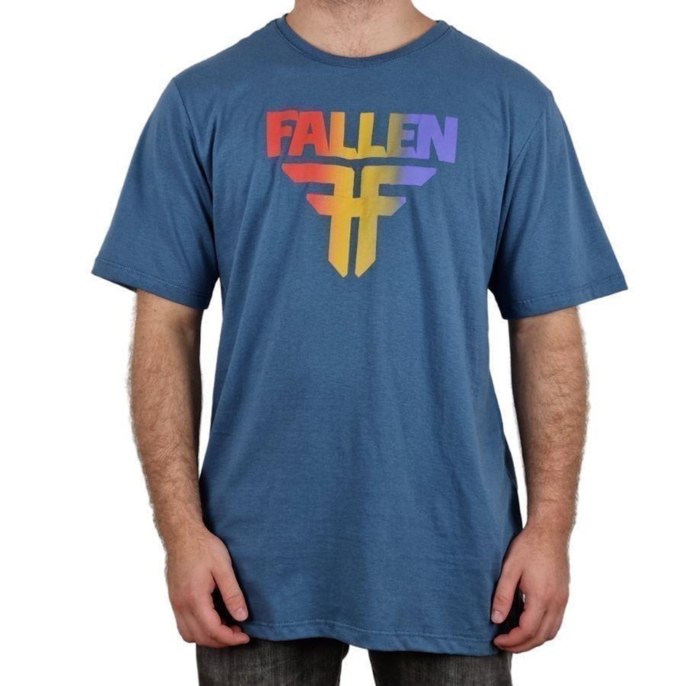 Camiseta Fallen Silk Insignia Petroleo - Masculina - Foto 1