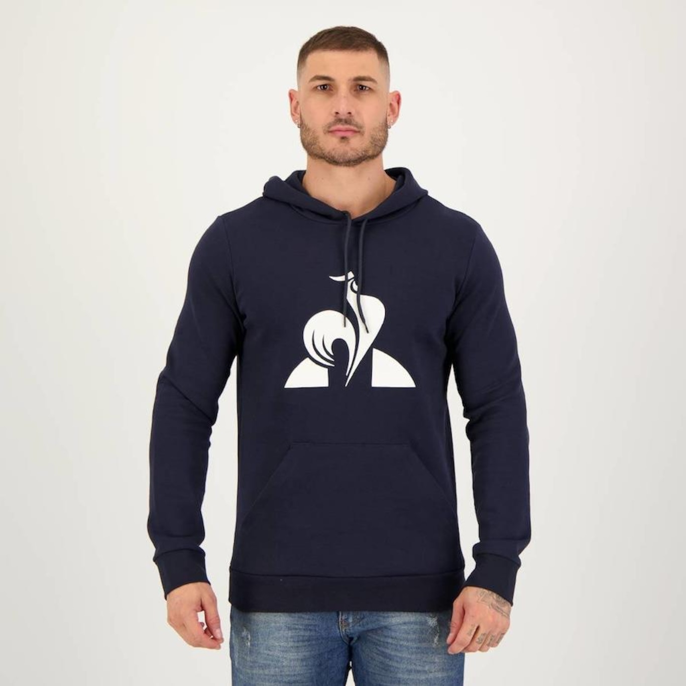 Blusão de Moletom com Capuz Le Coq Sportif N°5 Sky Captain - Masculino - Foto 1