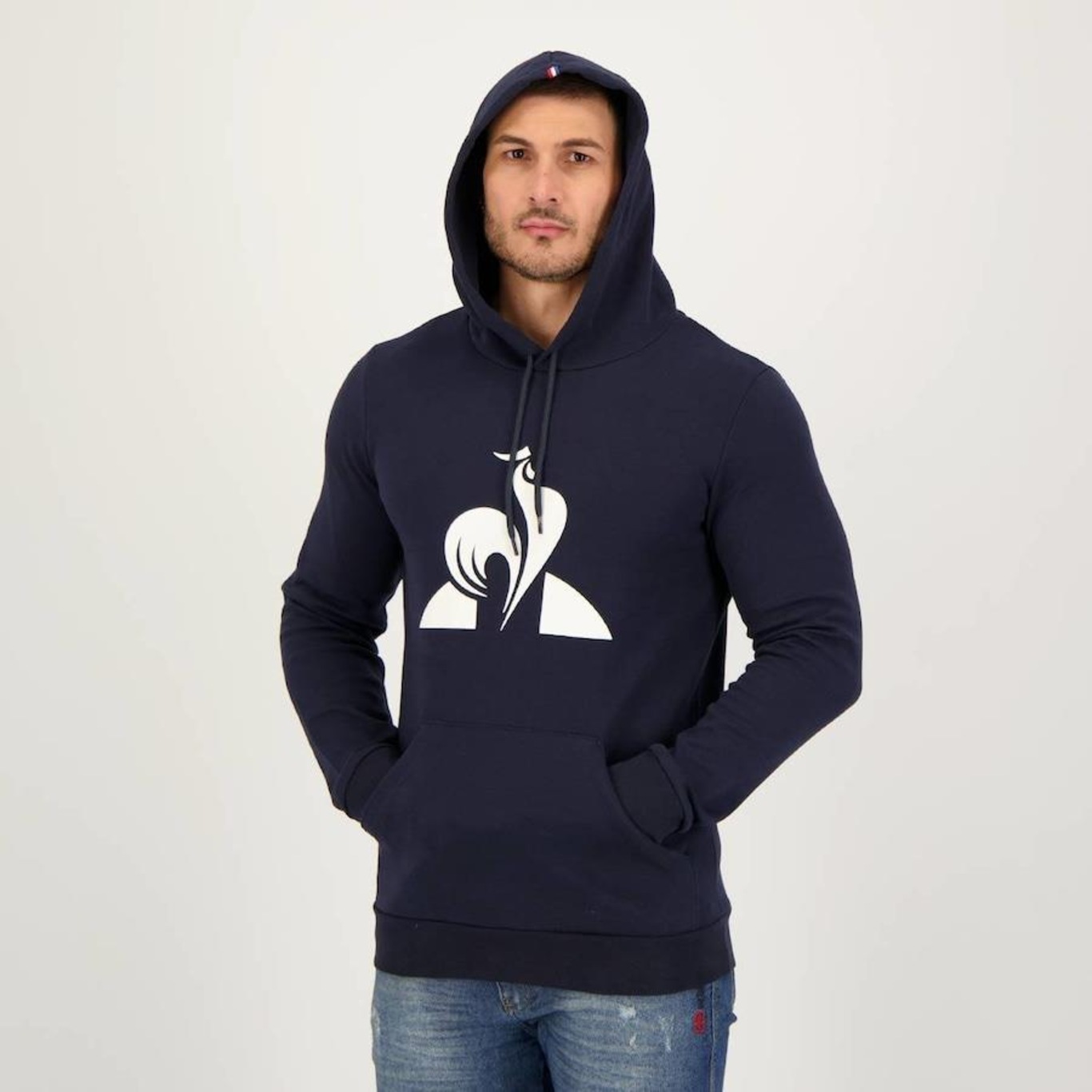 Blusão de Moletom com Capuz Le Coq Sportif N°5 Sky Captain - Masculino - Foto 2