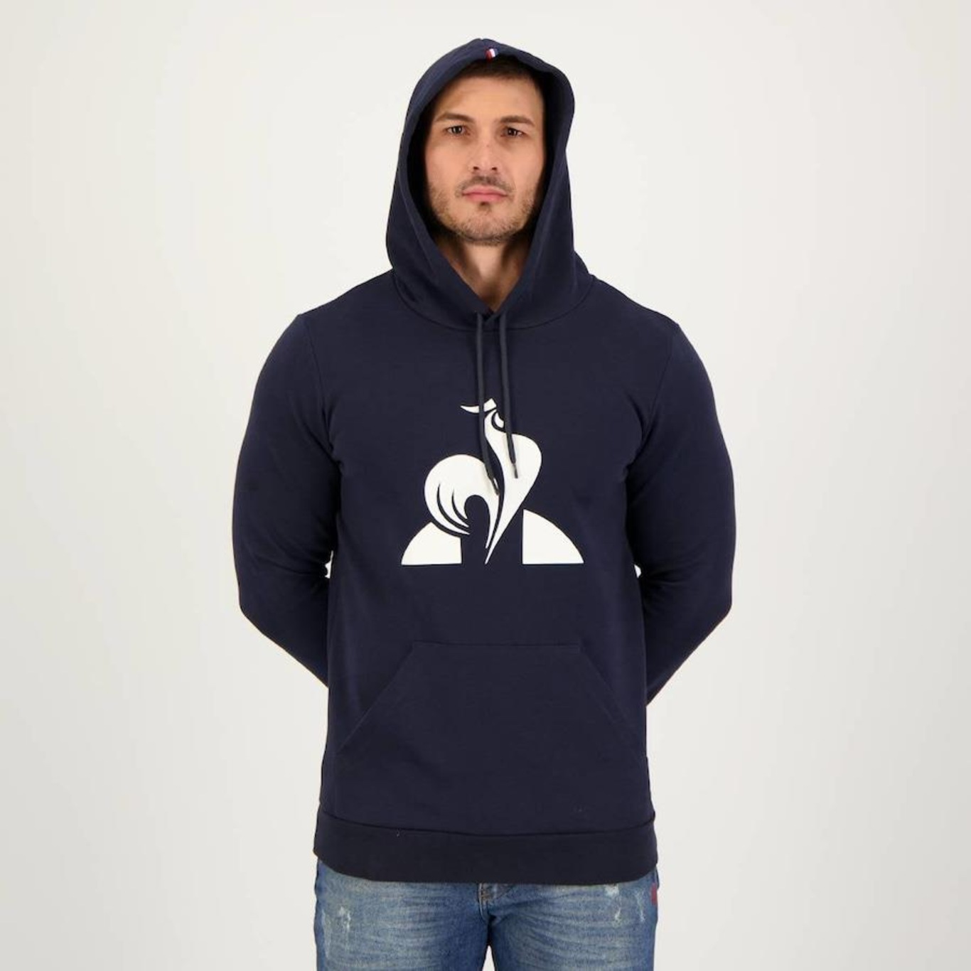 Blusão de Moletom com Capuz Le Coq Sportif N°5 Sky Captain - Masculino - Foto 5