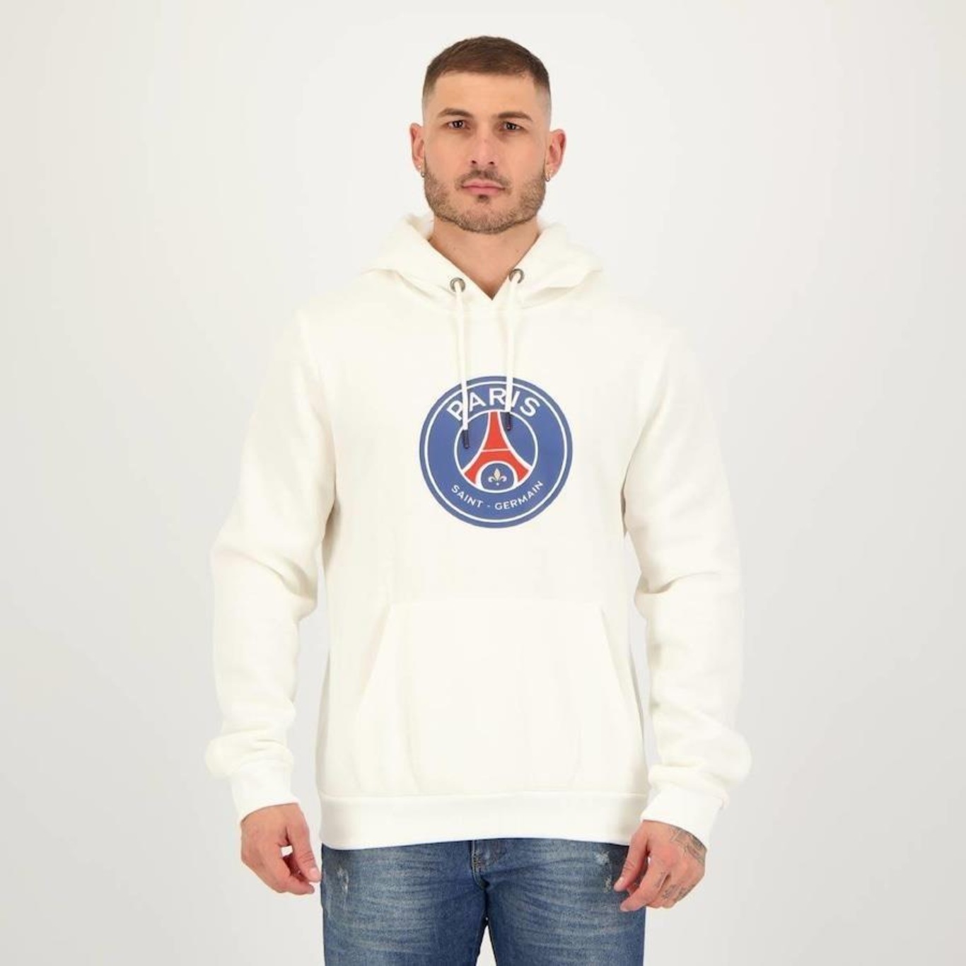 Blusão de Moletom com Capuz Futfanatics PSG Escudo - Masculino - Foto 1