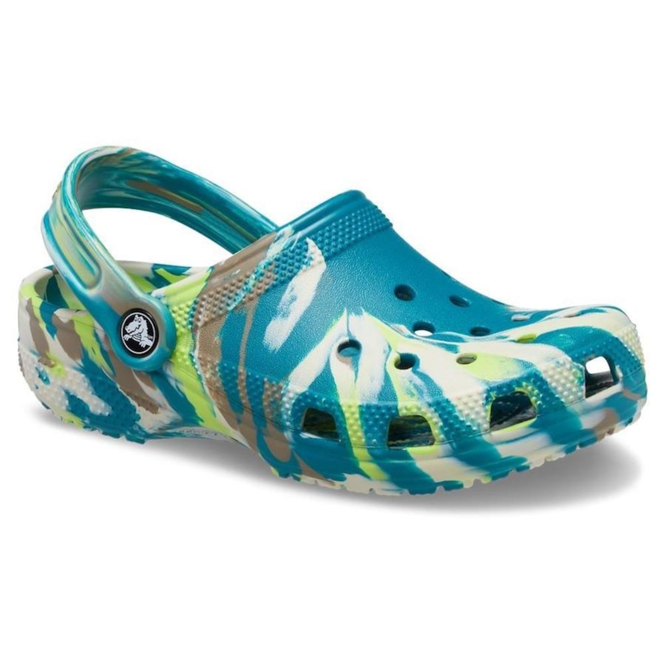 Sandália Crocs Classic Marbled Clog T - Infantil - Foto 2