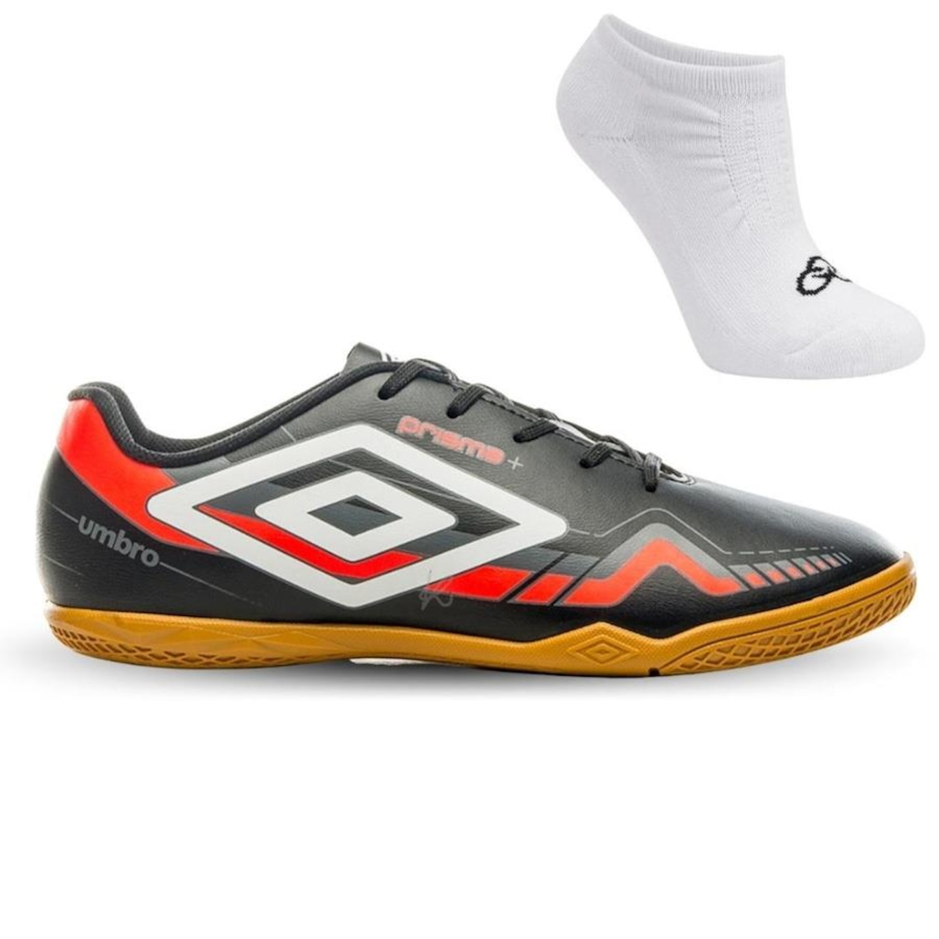 Chuteira Futsal Umbro Prisma + Meias Originais - Adulto - Foto 1