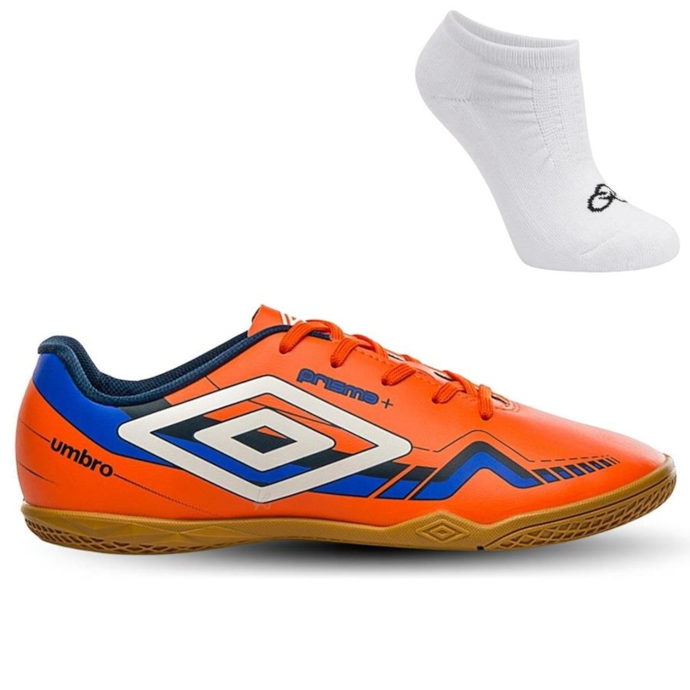 Chuteira Futsal Umbro Prisma + Meias Originais - Adulto - Foto 1