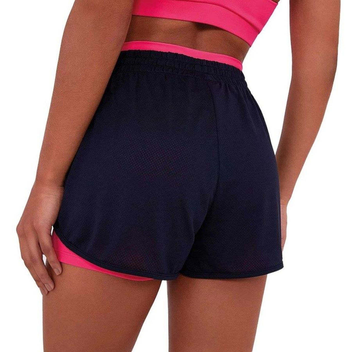 Shorts Alto Giro 2 Em 1 Nylon Dry - Feminino - Foto 2