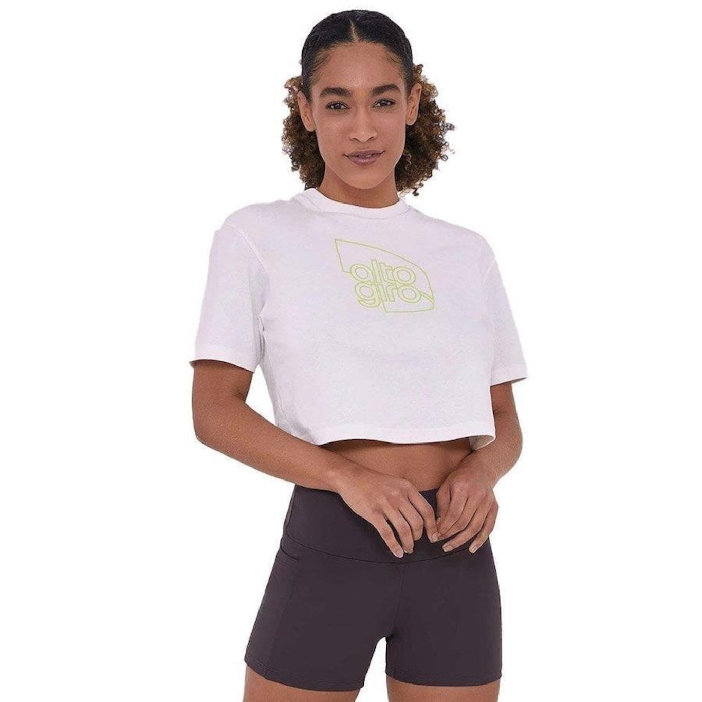 Blusa Cropped Alto Giro Confort Jet - Feminina - Foto 1