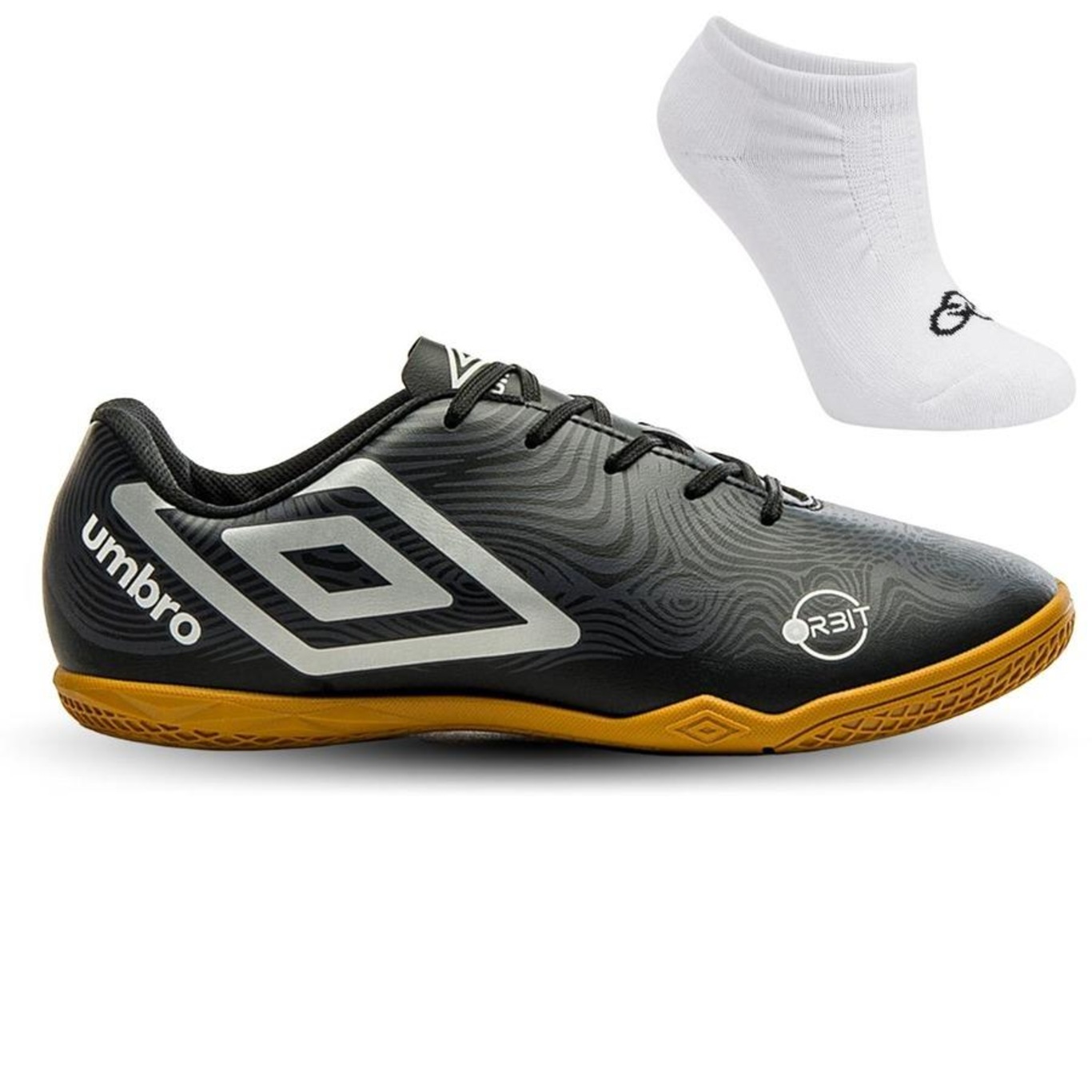 Chuteira Futsal Umbro Orbit + Par de Meias - Adulto - Foto 3