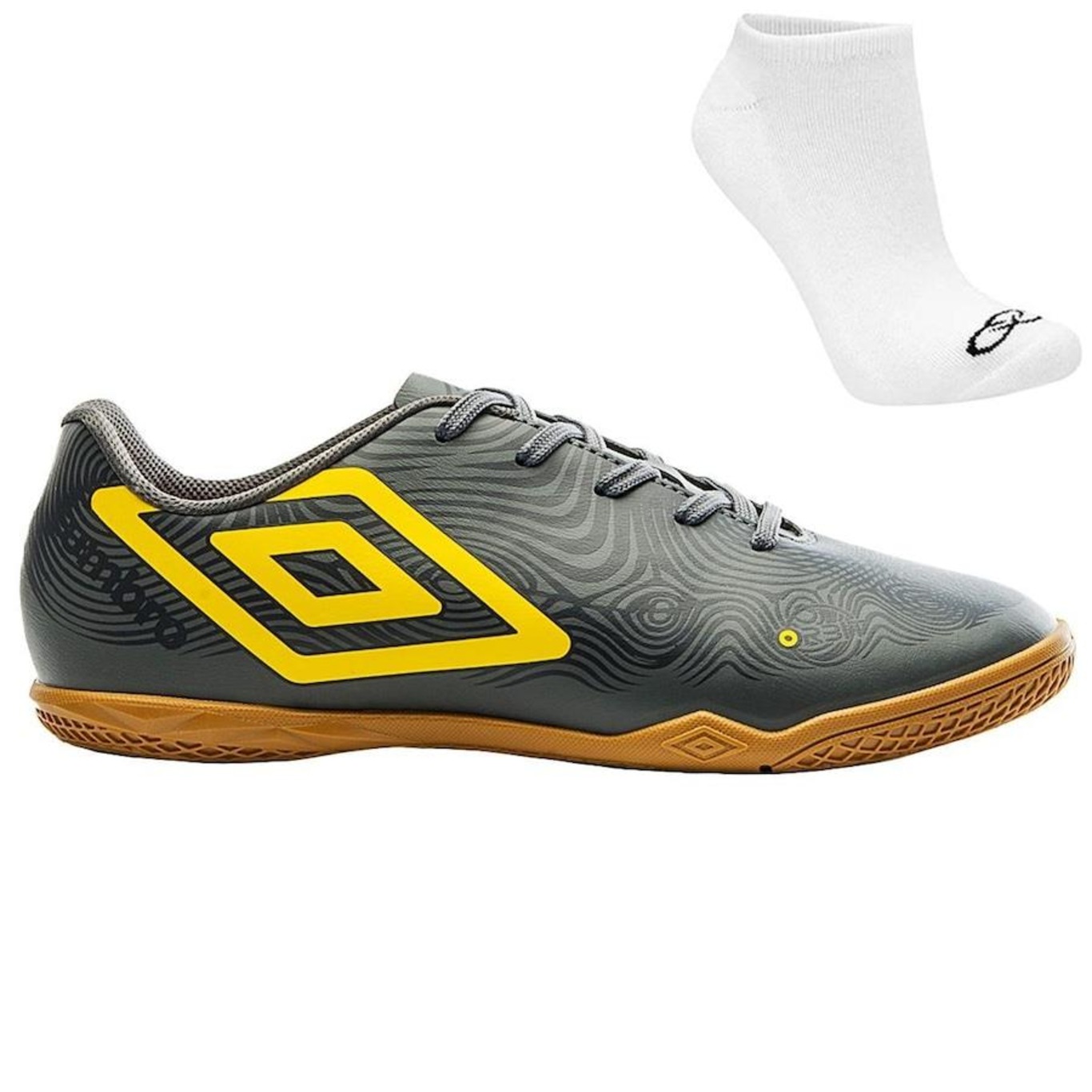 Chuteira Futsal Umbro Orbit + Par de Meias - Adulto - Foto 1