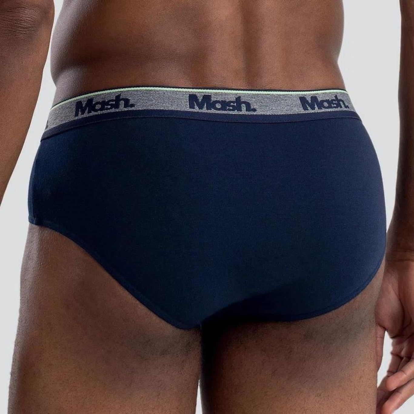 Cueca Slip Mash Cotton - Adulto - Foto 3