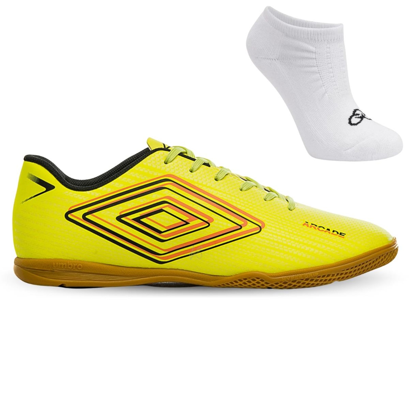 Chuteira Futsal Umbro Arcade + Meias - Adulto - Foto 1