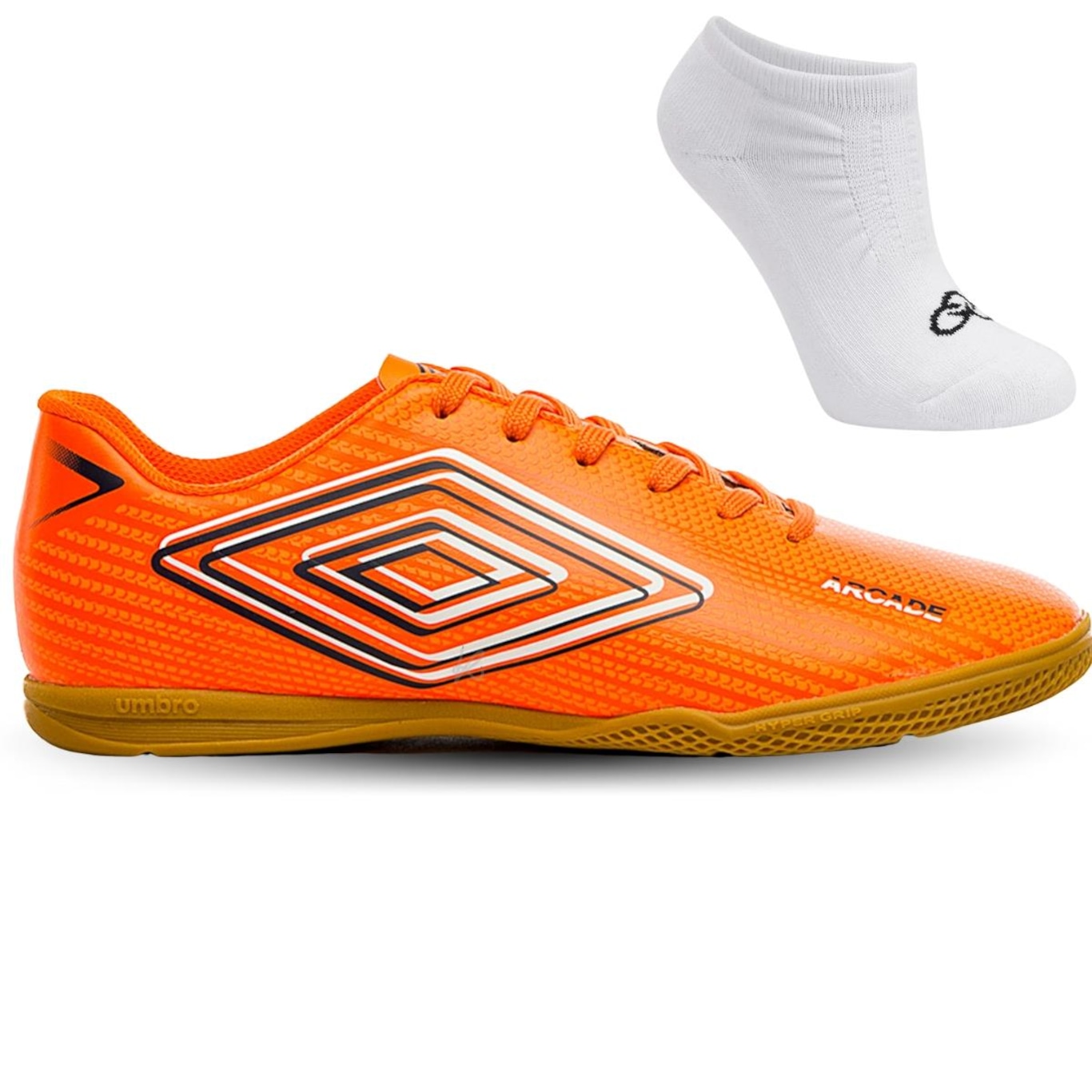 Chuteira Futsal Umbro Arcade + Meias - Adulto - Foto 1