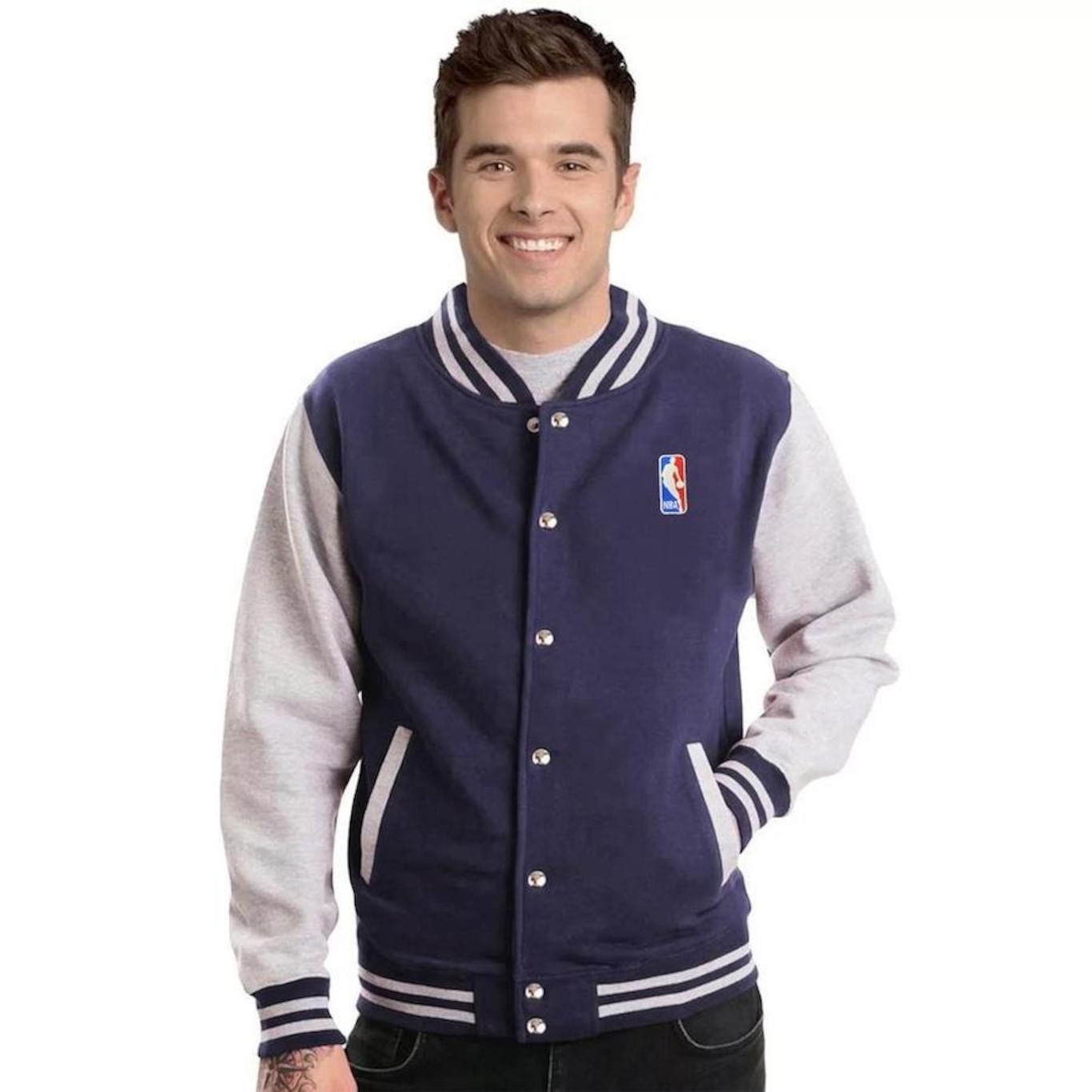 Jaqueta NBA College Logo Dual Color - Masculina - Foto 1