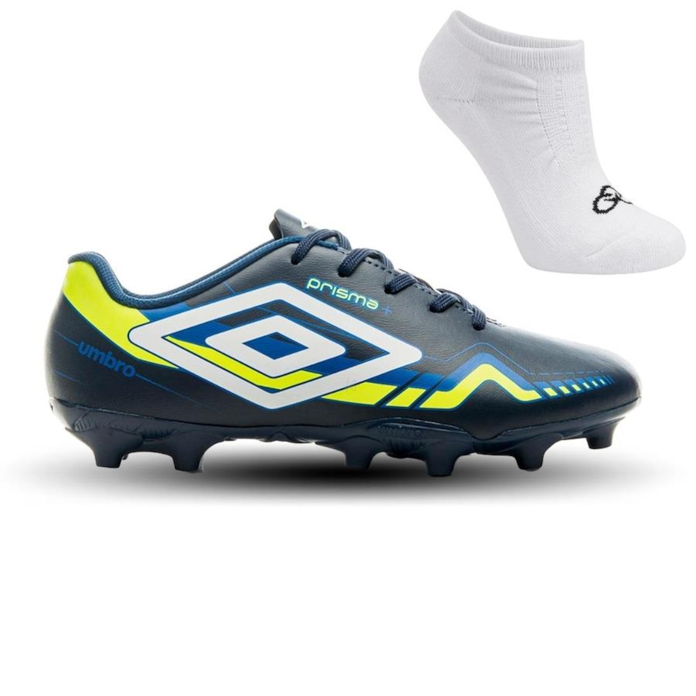 Chuteira Umbro Campo Prisma + Meias - Adulto - Foto 3