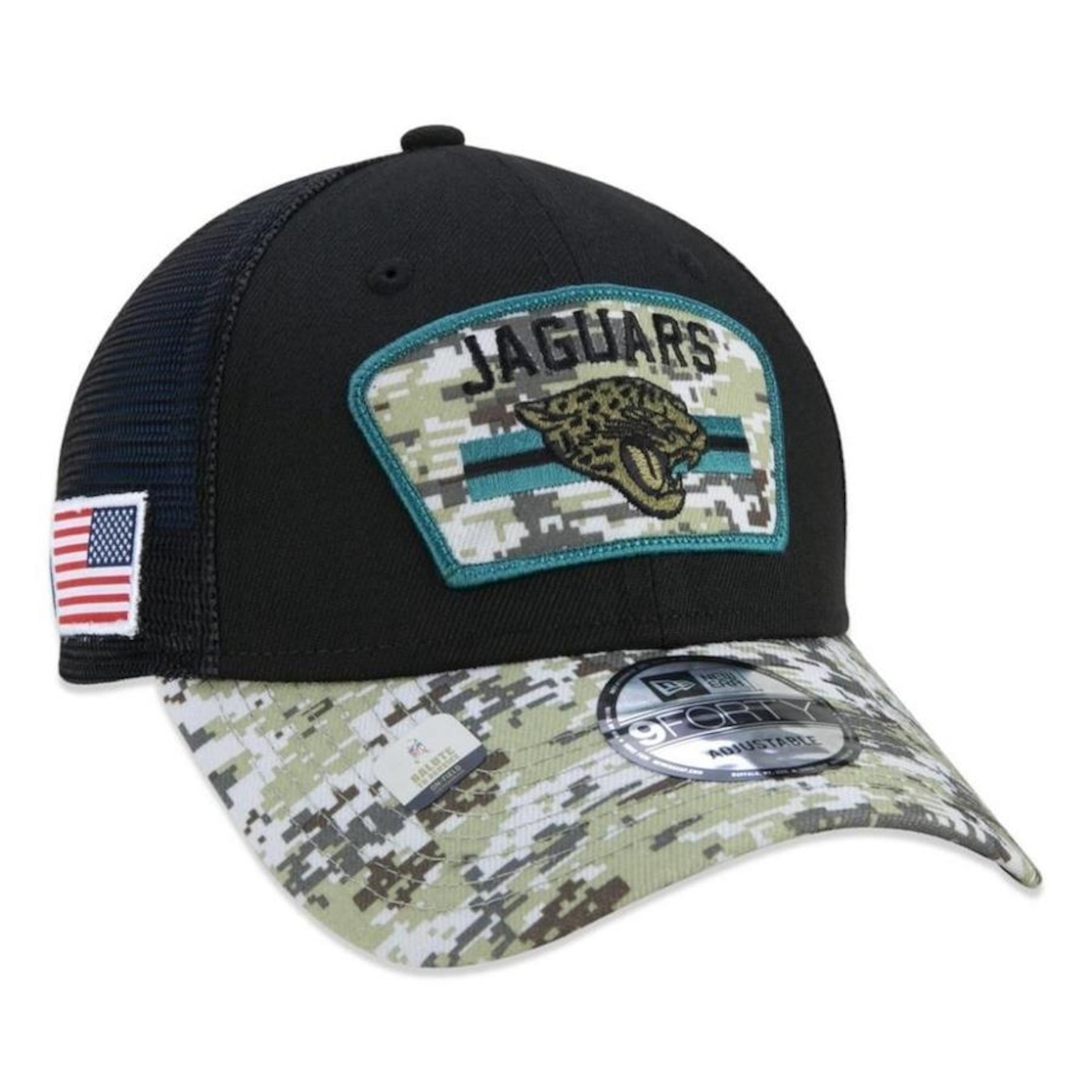 Boné New Era Jacksonville Jaguars 940 Nfl21 Salute Service - Snapback - Adulto - Foto 1