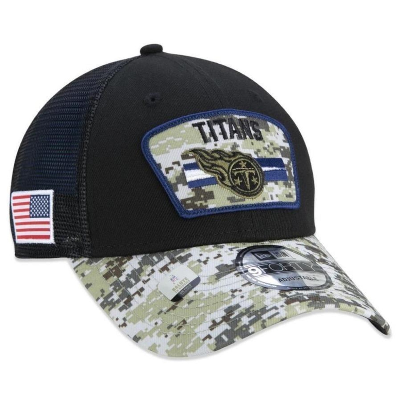 Boné New Era Tennessee Titans 940 Nfl21 Salute To Service - Snapback - Adulto - Foto 5