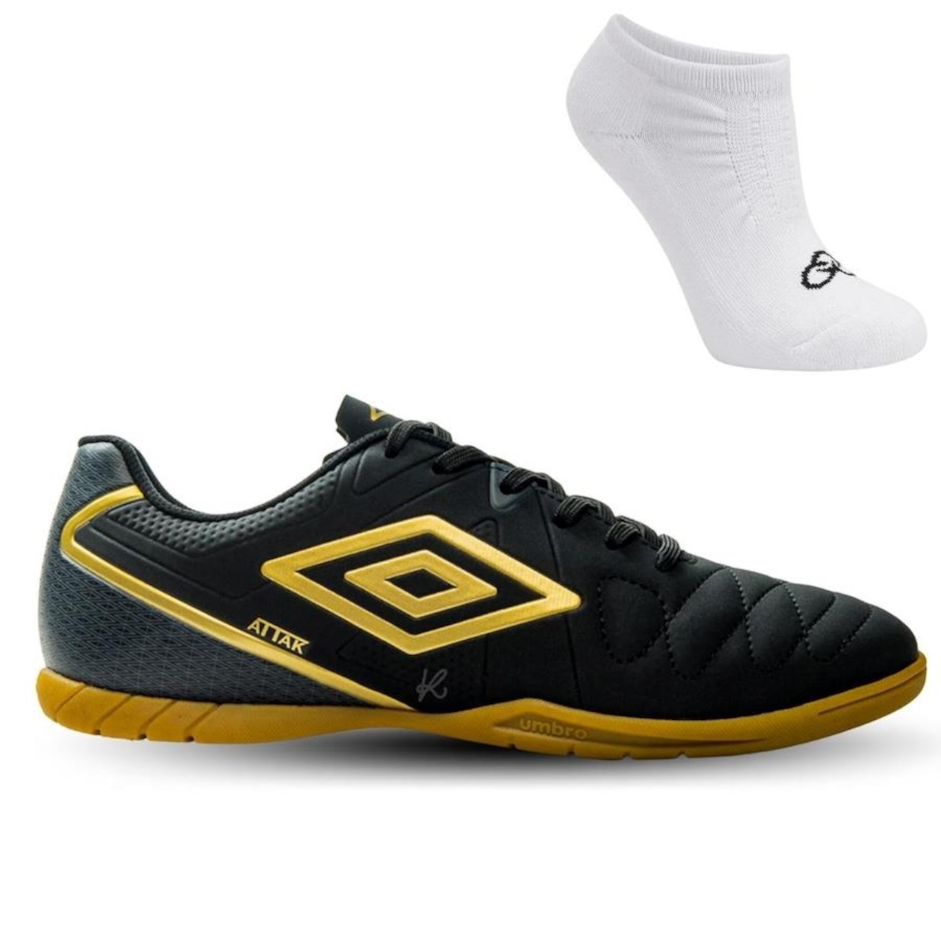 Chuteira Futsal Umbro Attak - Adulto + Meias - Foto 1