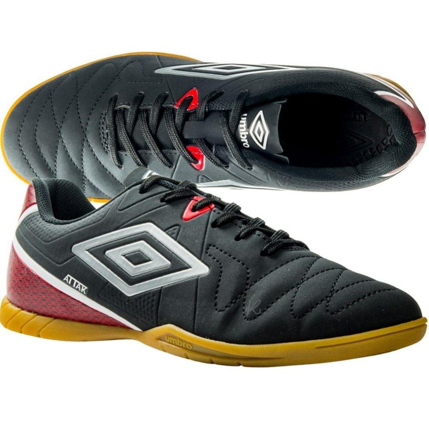 Chuteira Futsal Umbro Attak - Adulto + Meias - Foto 3