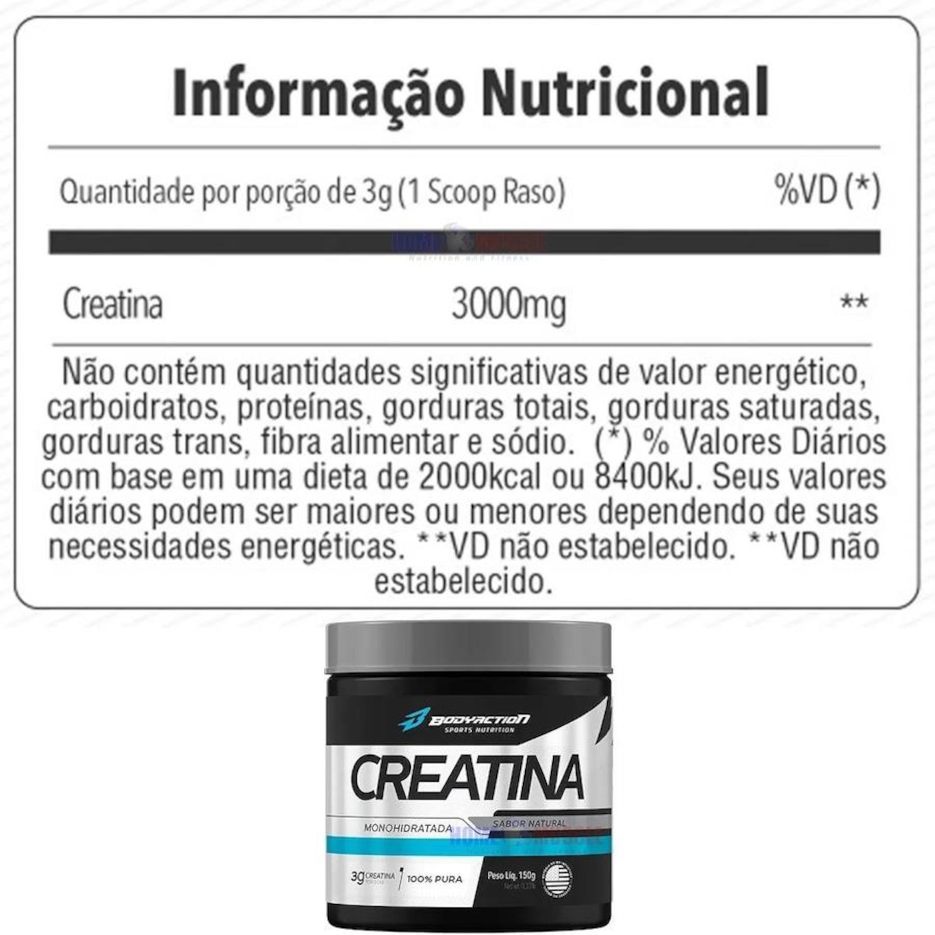 Creatina Monohidrata 100% Pura (150g) Body Action - Foto 2