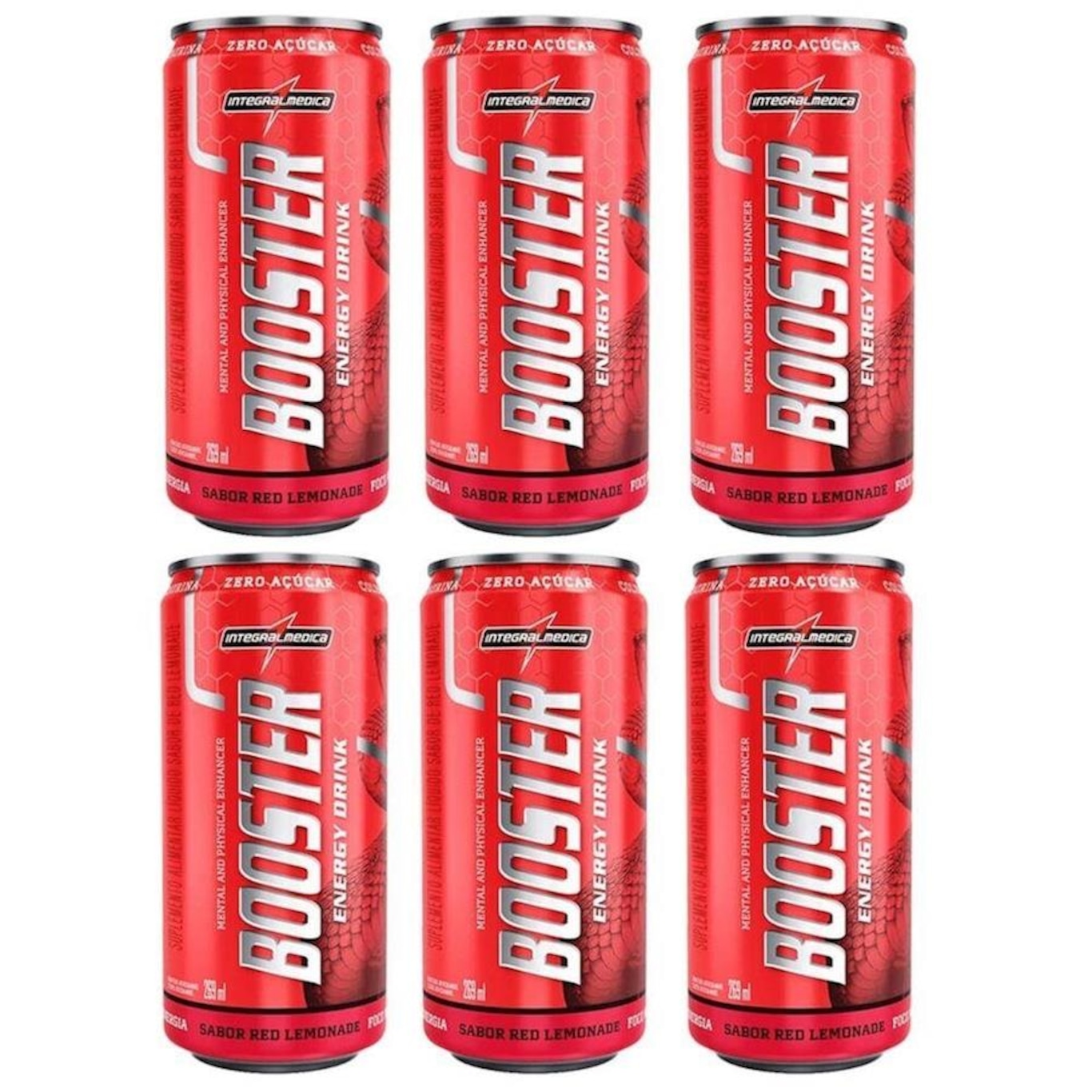 Booster Energy Drink IntegralMedica 269ml Red Lemonade 6 und - Foto 1