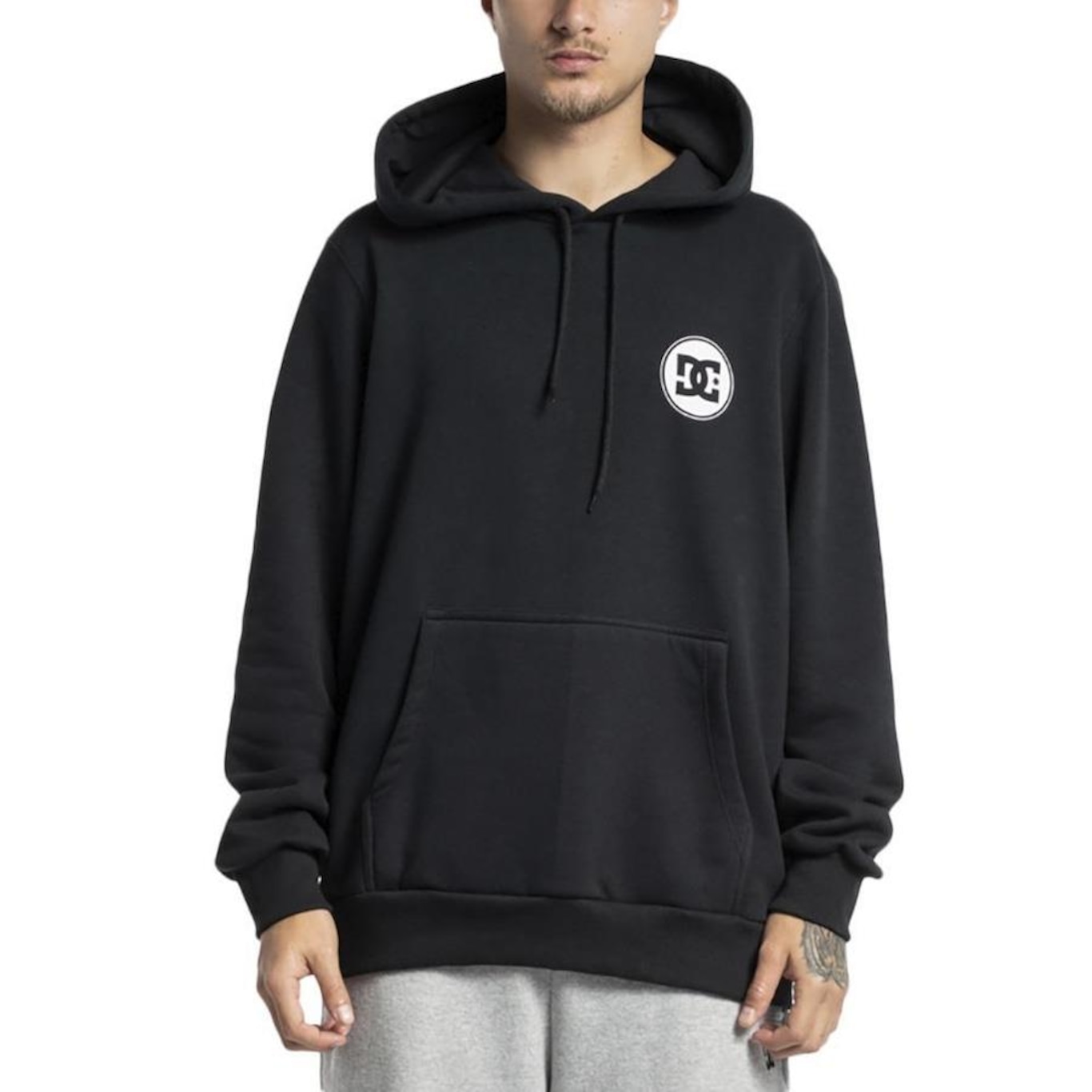 Blusão de Moletom com Capuz Dc Shoes Canguru Vertical Cut Hoddie - Masculino - Foto 2