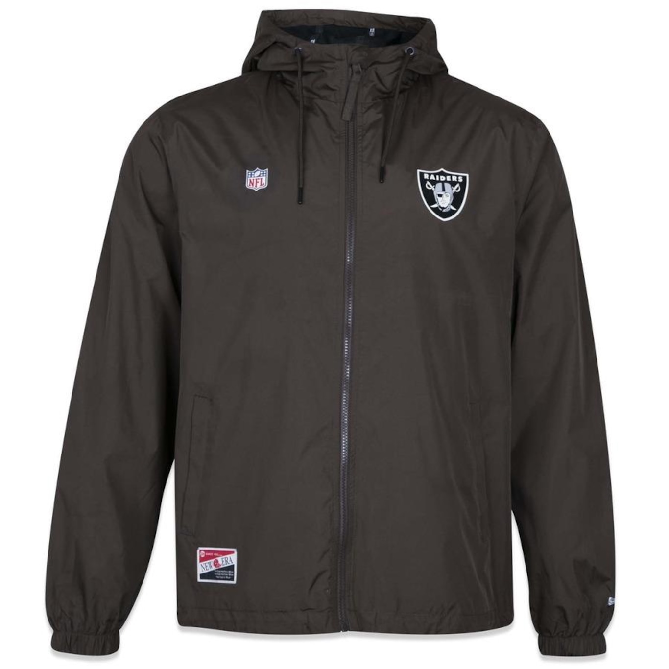 Jaqueta Corta Vento com Capuz New Era Windbreaker Nfl Las Vegas Raiders Modern Classic - Masculina - Foto 1