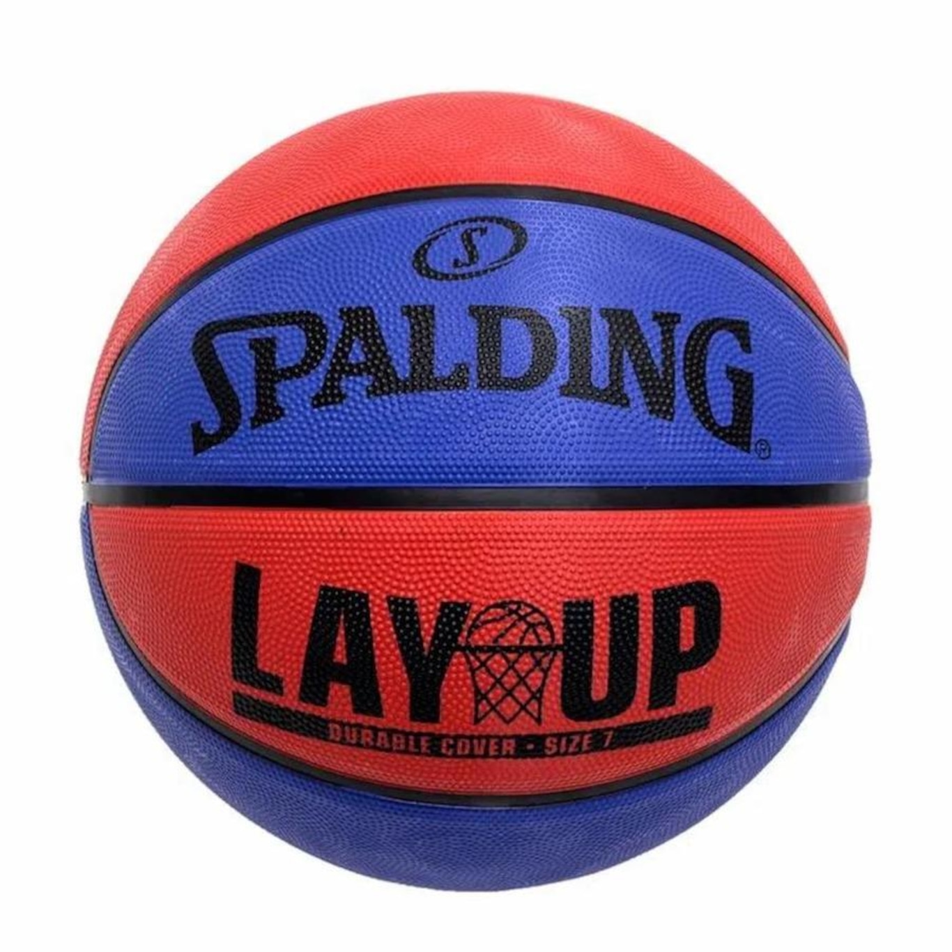 Mini Bola de Basquete Spalding Lay Up Tam 3 Azul e Amarela