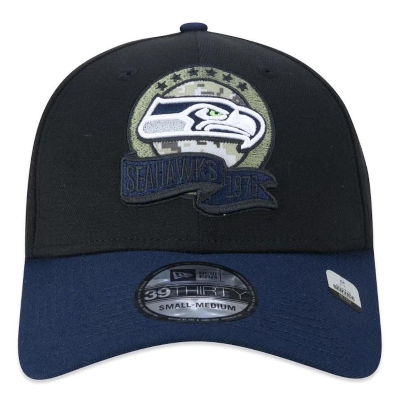 Boné New Era Seattle Seahawks 3930 Salute To Service - Fechado - Adulto - Foto 4