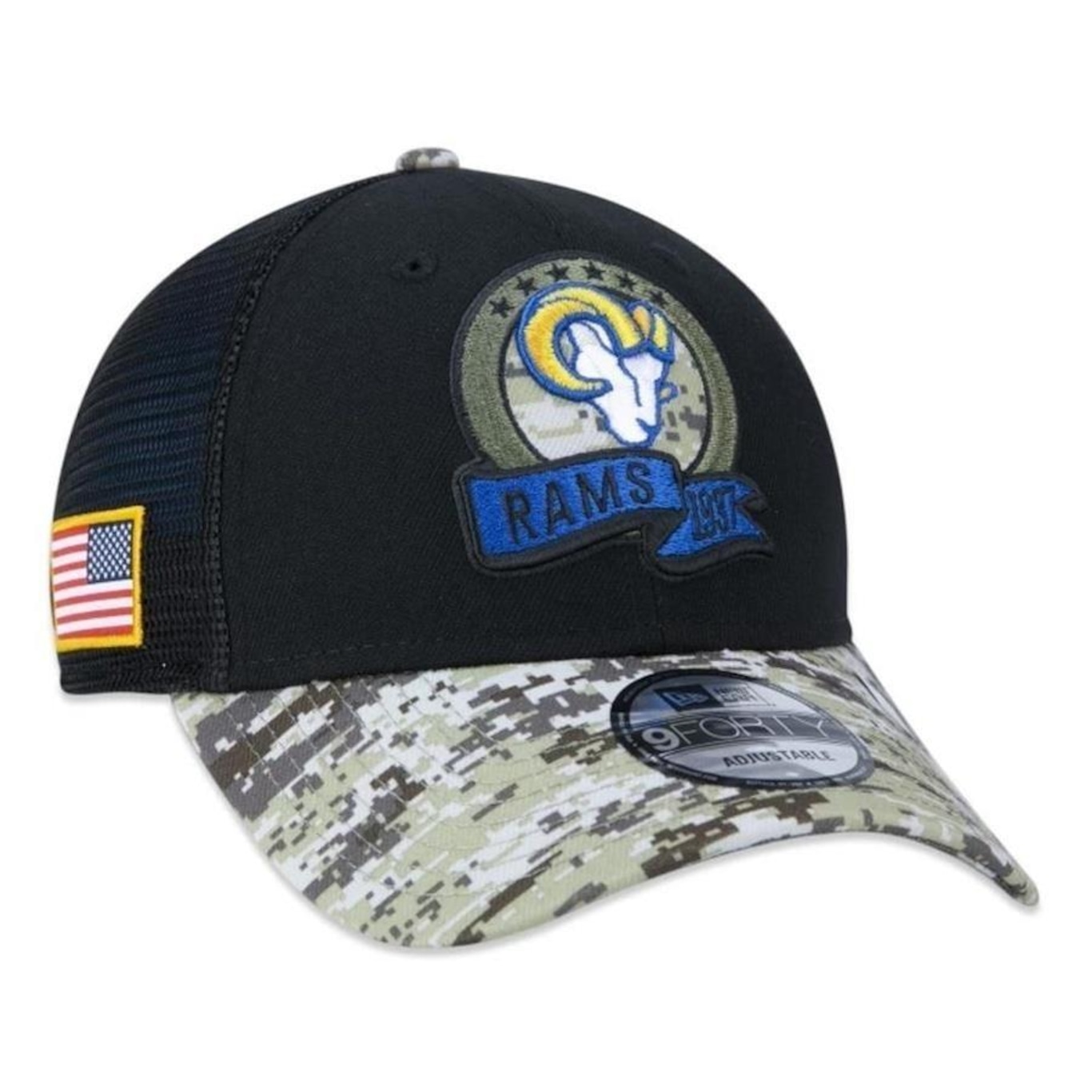 Boné New Era Los Angeles Rams 940 To Service 2022 Trucker - Foto 1