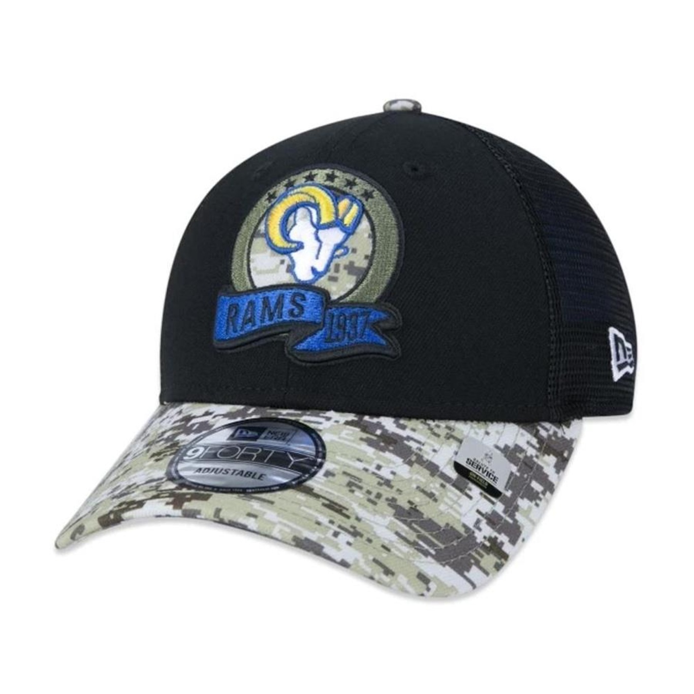 Boné New Era Los Angeles Rams 940 To Service 2022 Trucker - Foto 5