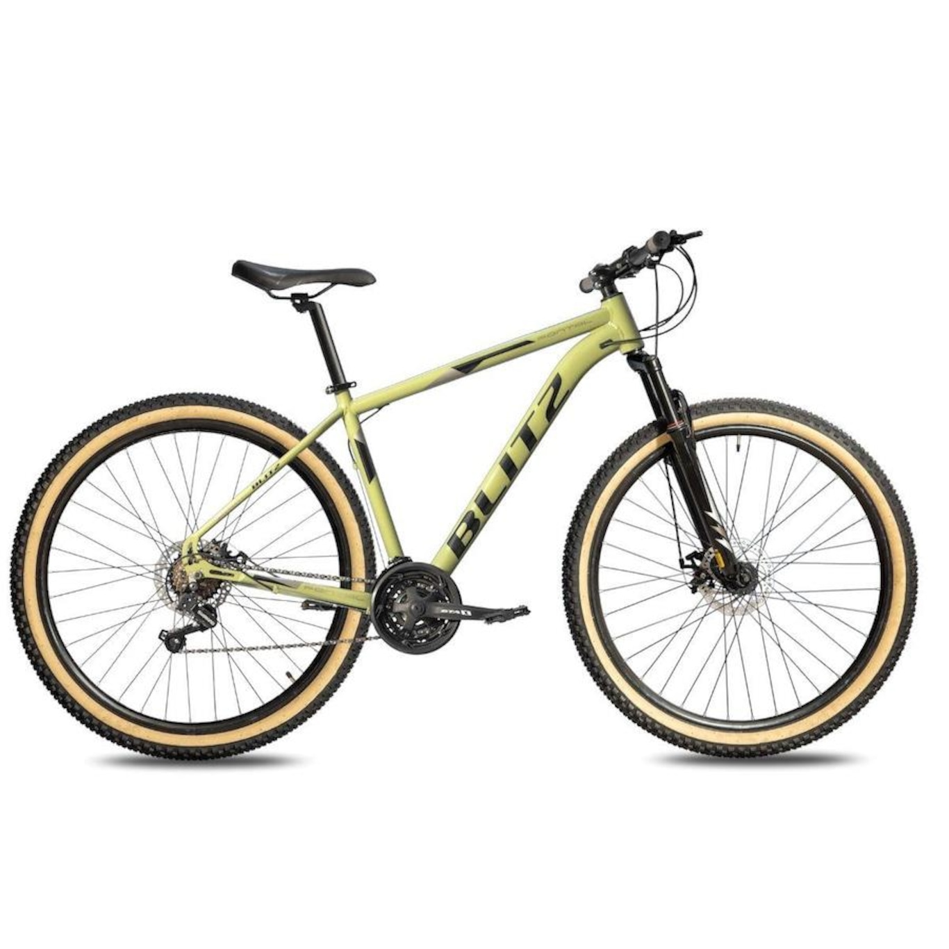 Bicicleta Aro 29 Blitz Pontal MTB Freio Hidráulico Câmbio Shimano 24V com Suspensão e Trava - Unissex - Foto 4