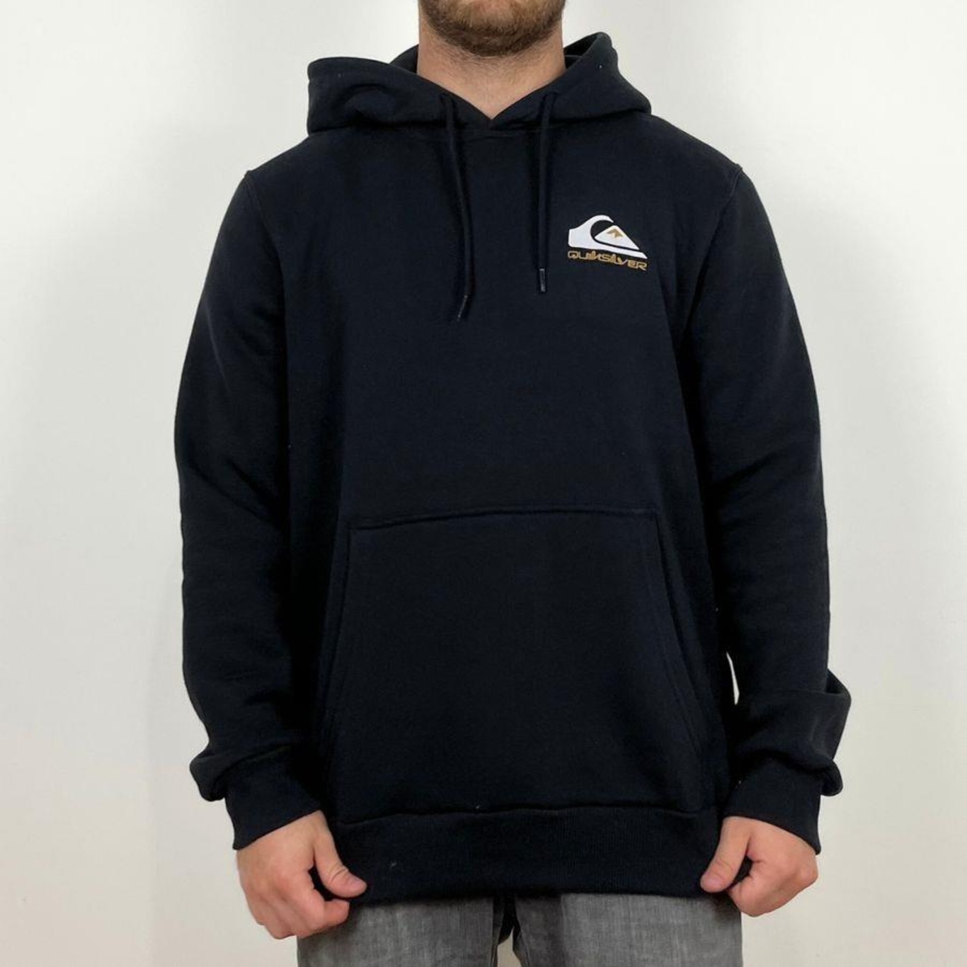 Blusão de Moletom com Capuz Quiksilver Omni Logo Fc - Masculino - Foto 1